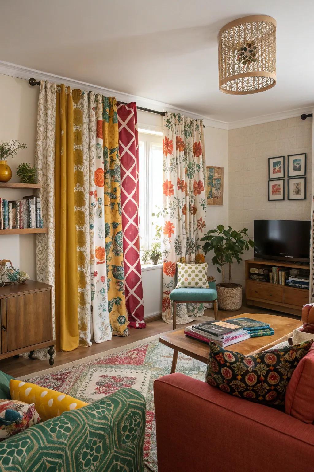 Incorporating layers of interest and personality by mixing designs.