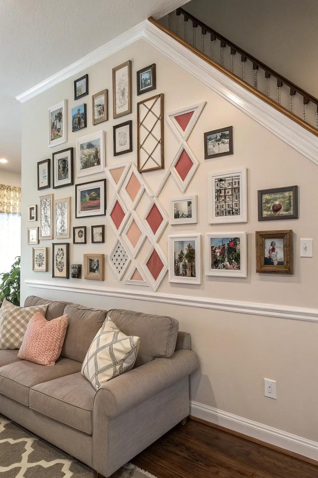 Any geometric style setup creates boldness and modern appeal.