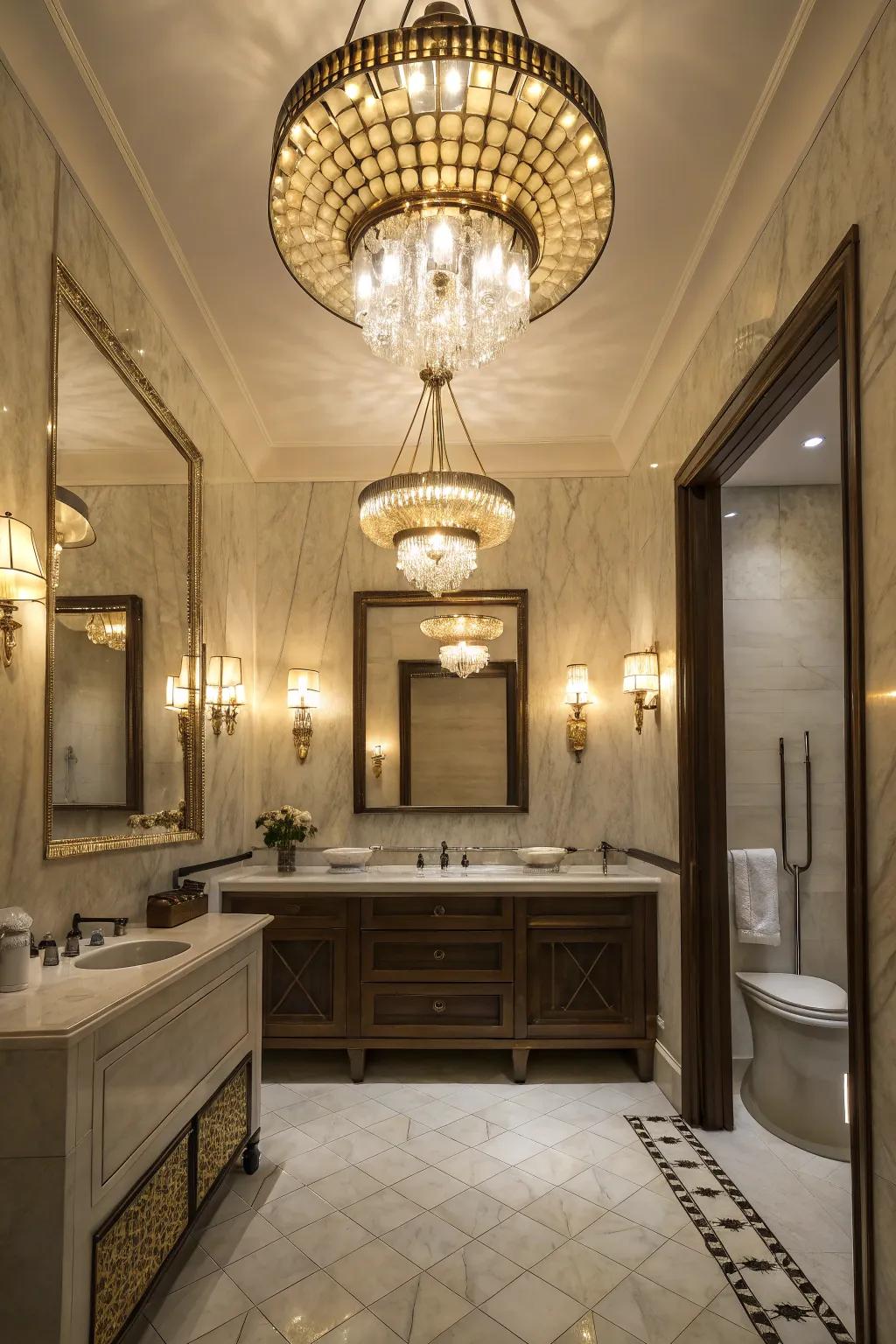 Layered lighting creates depth and warmth.