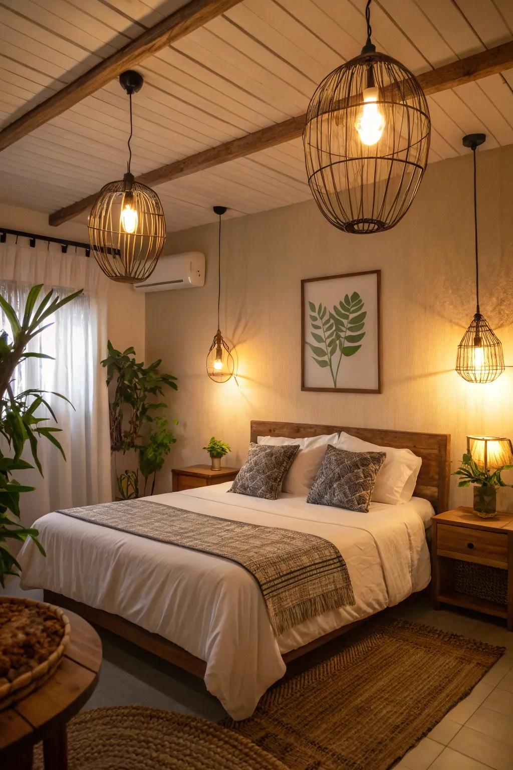 Eco-conscious lighting combining style with sustainability.