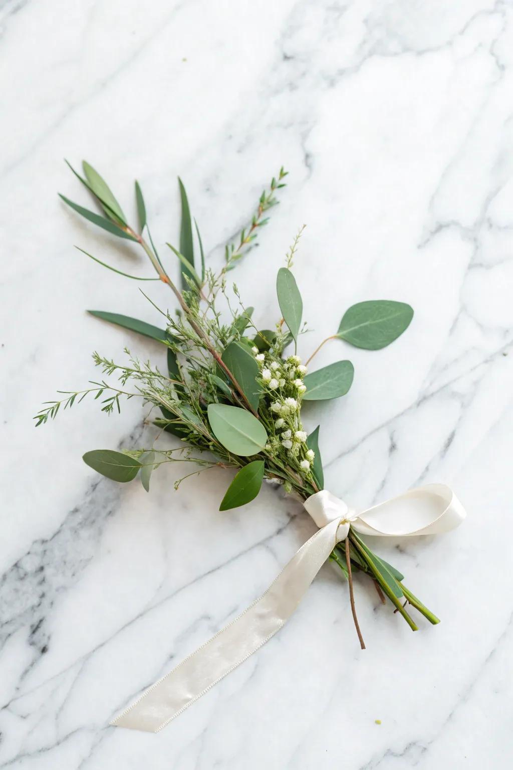 Understated verdure embodies sleek sophistication.