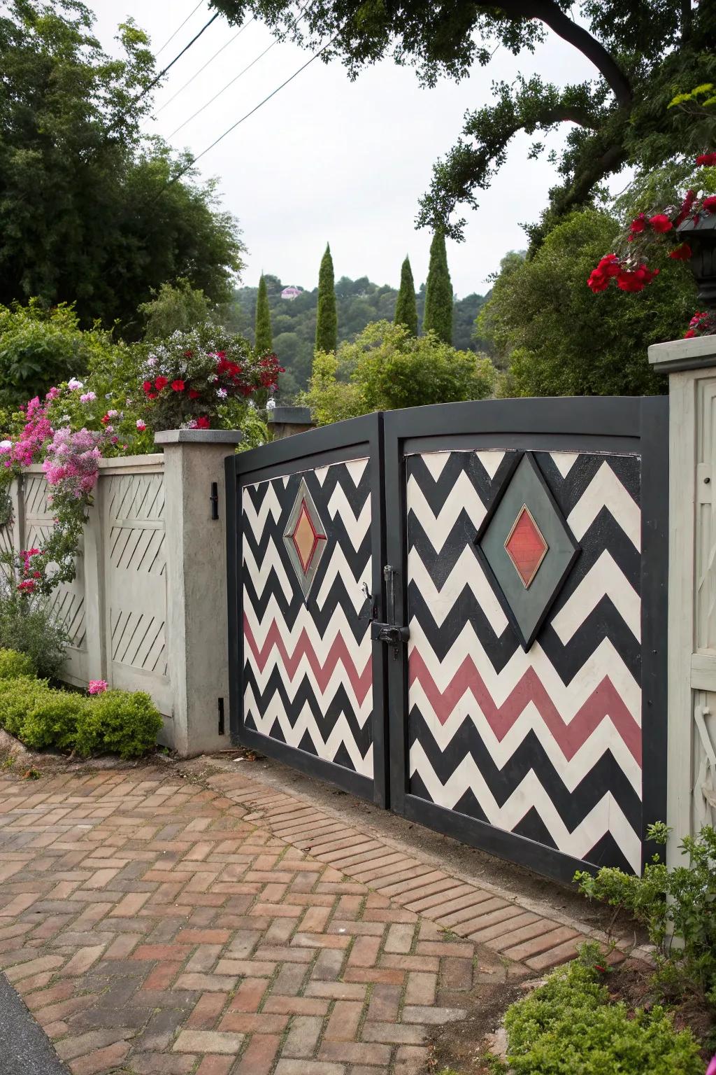 Playful patterns add a touch of fun to sleek modern access.
