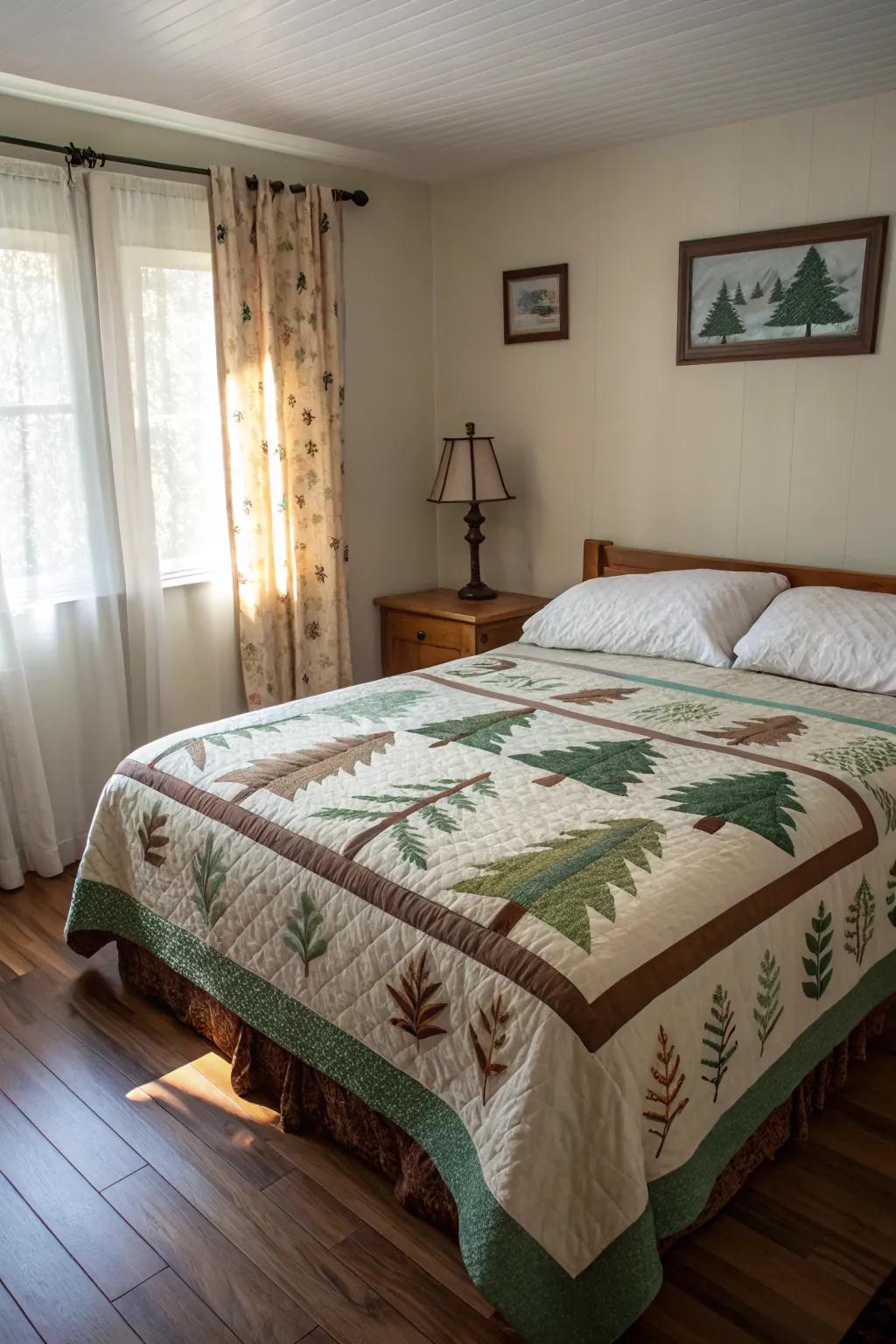Nature-inspired coverlets bring a calming and serene vibe to any space.