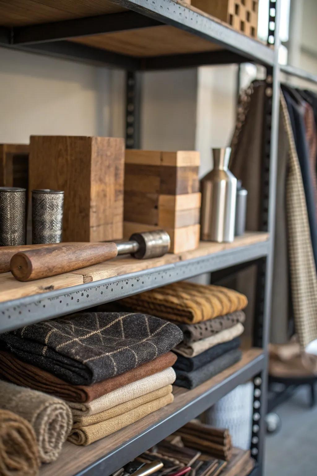 Boost visual intrigue with a blend of fabrics.