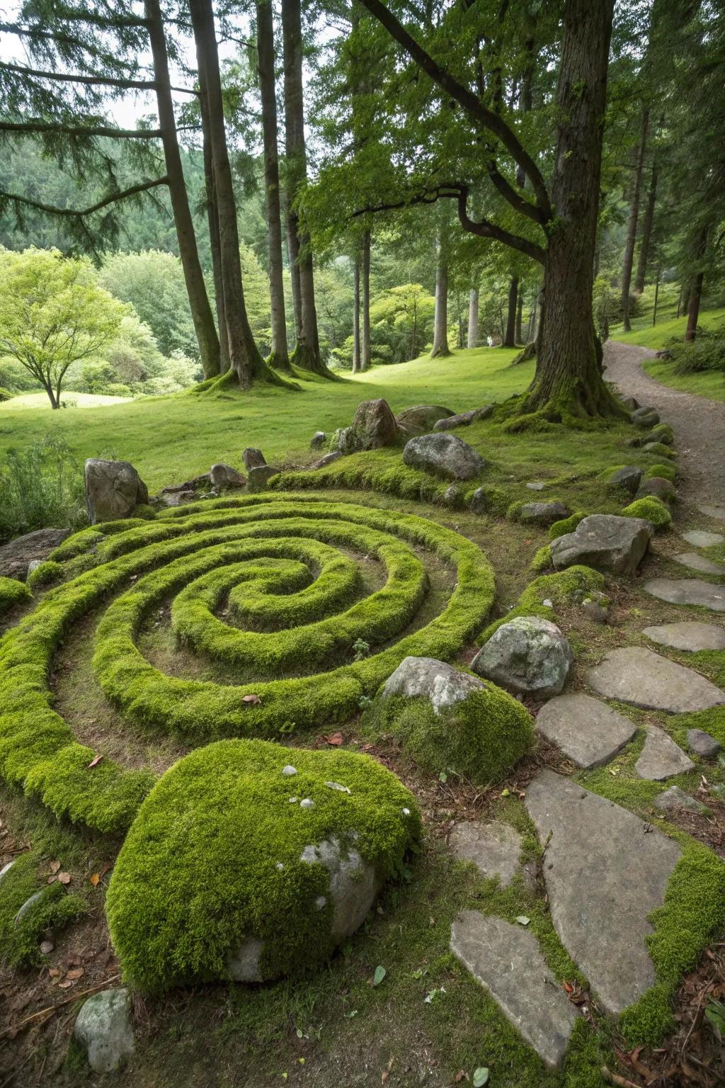 A captivating algae stone twist adding flair to the garden.