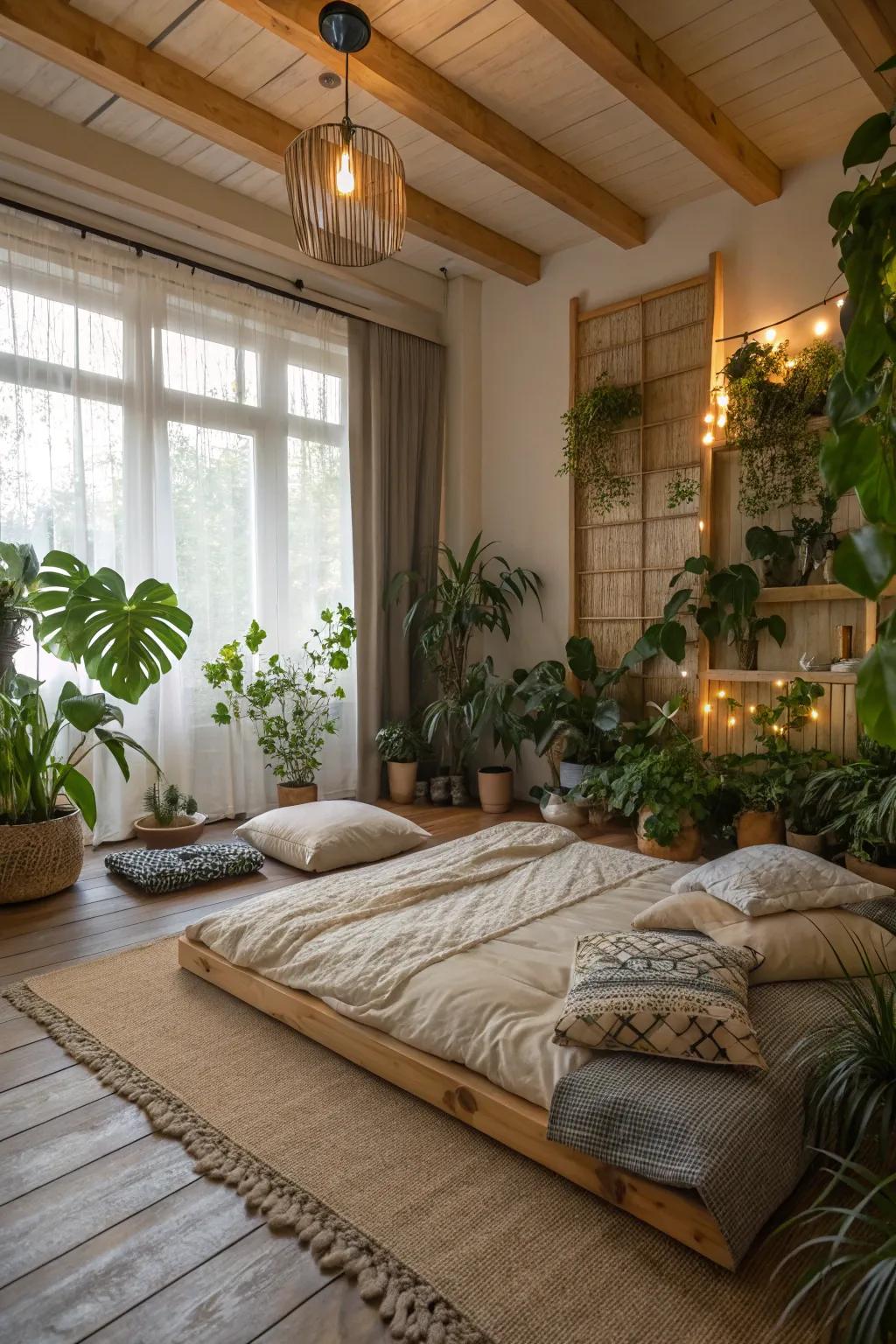 Adding plants can introduce a lively vibe in the space.