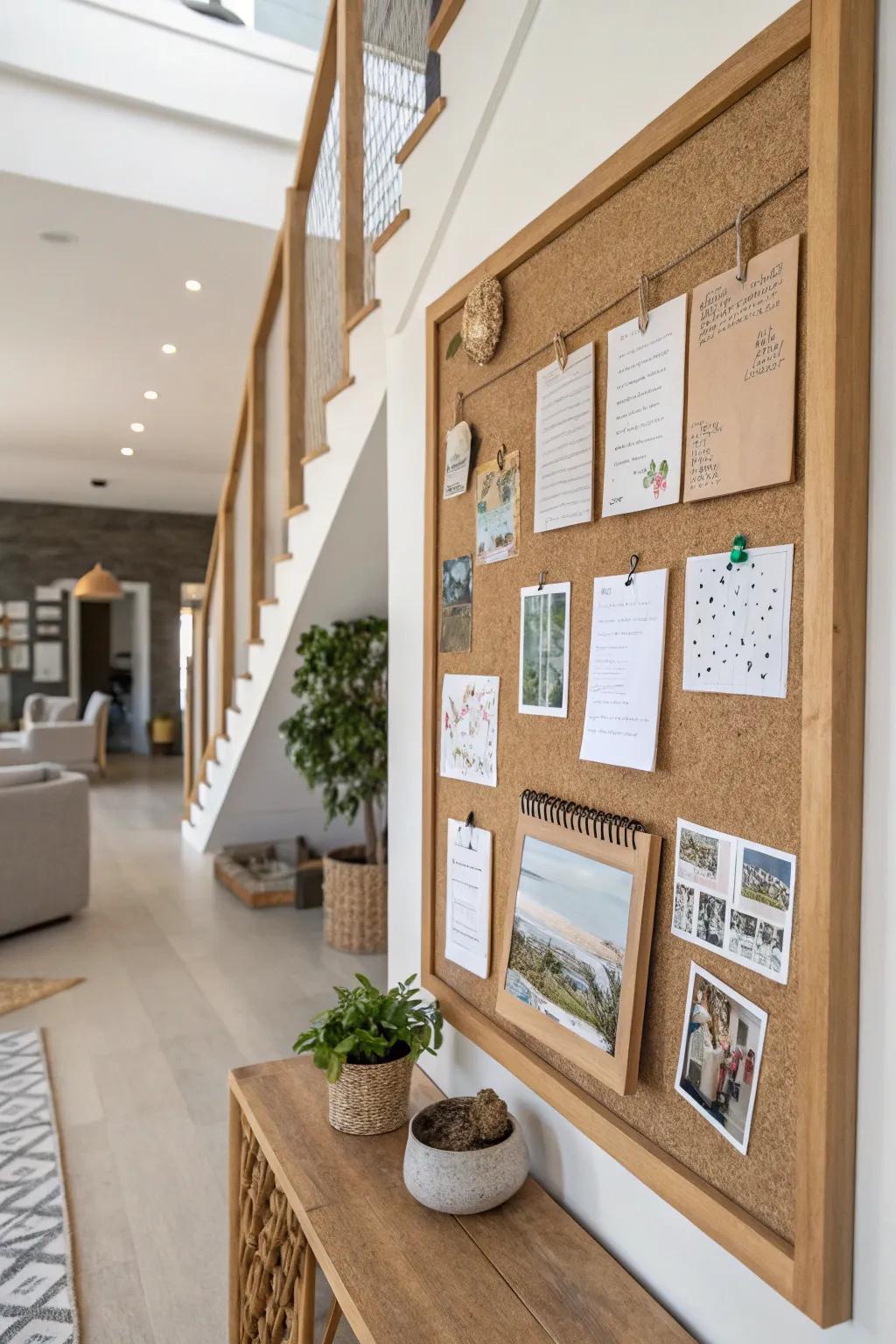 A modern home display board with environmentally-conscious design.