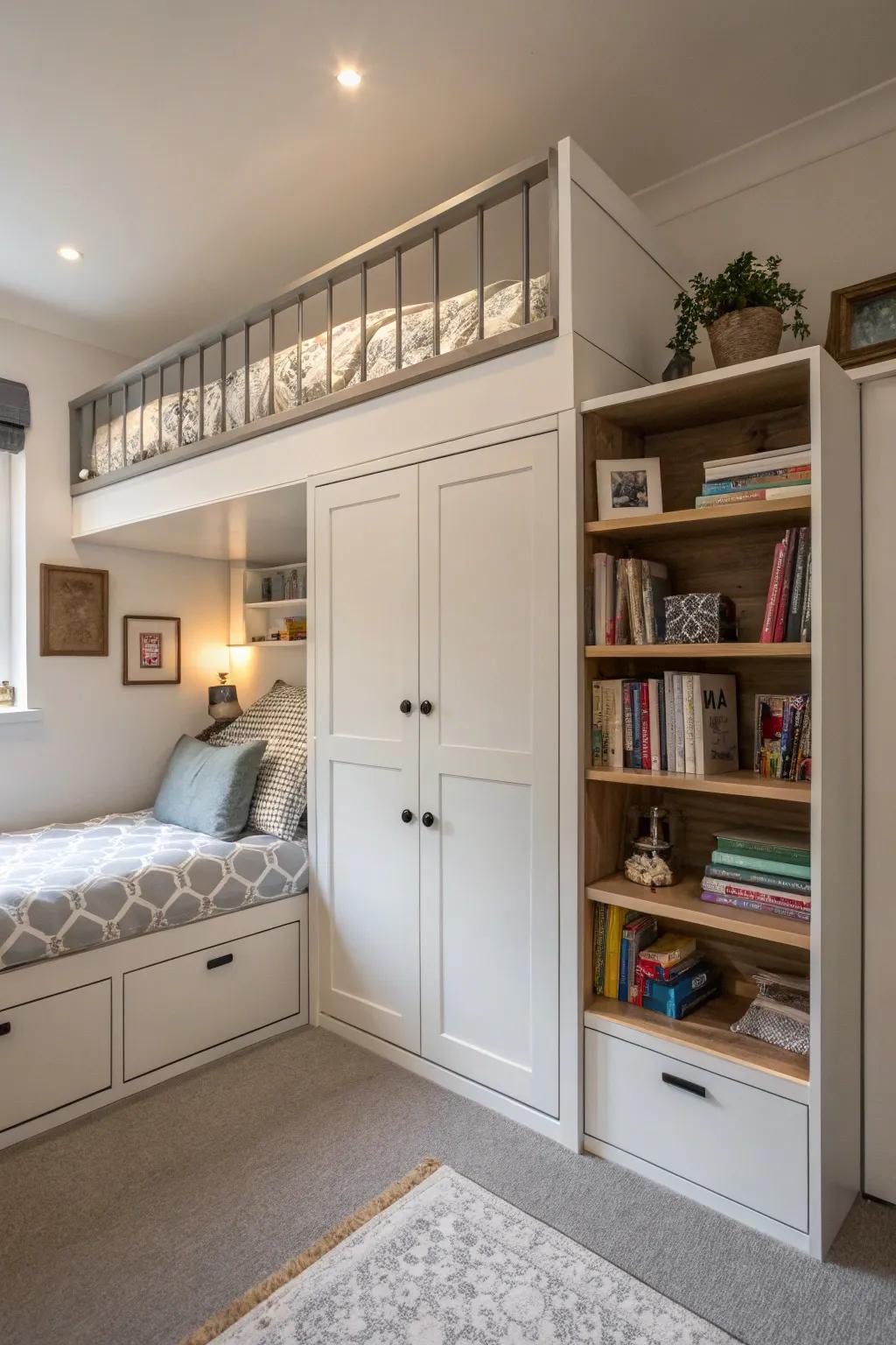 Loft beds provide ground breaking answers for compact spaces.