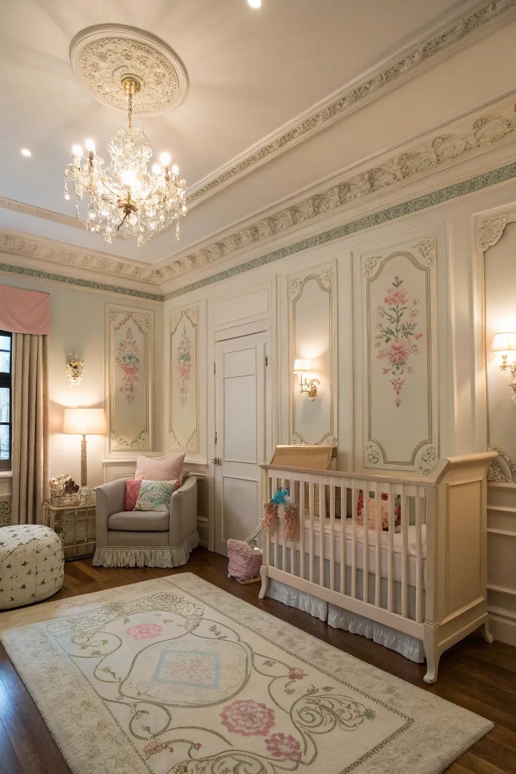 Architectural details infuse character and dimension into nursery designs.