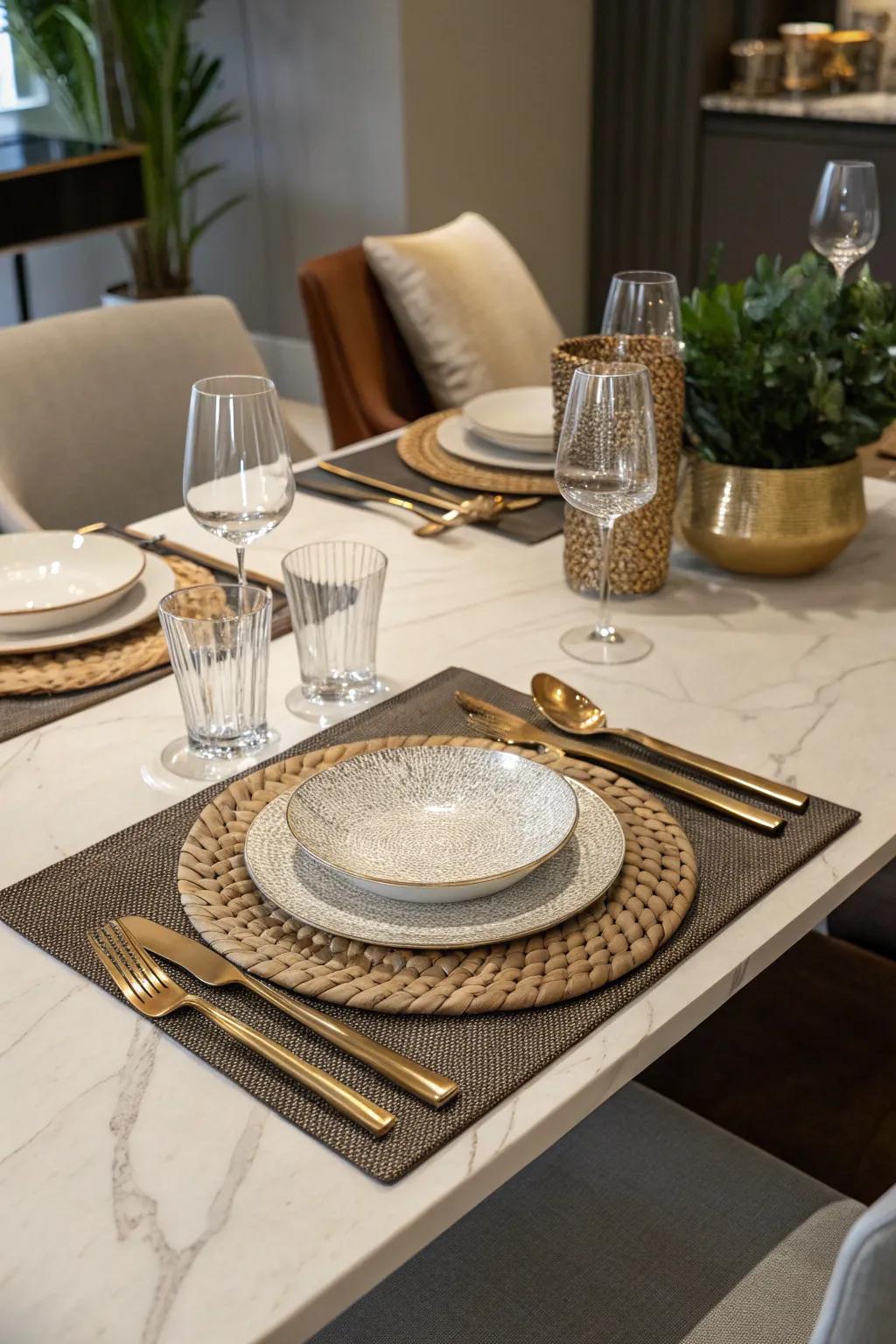 Offer sustainable luxury for your table with eco-luxe designs.