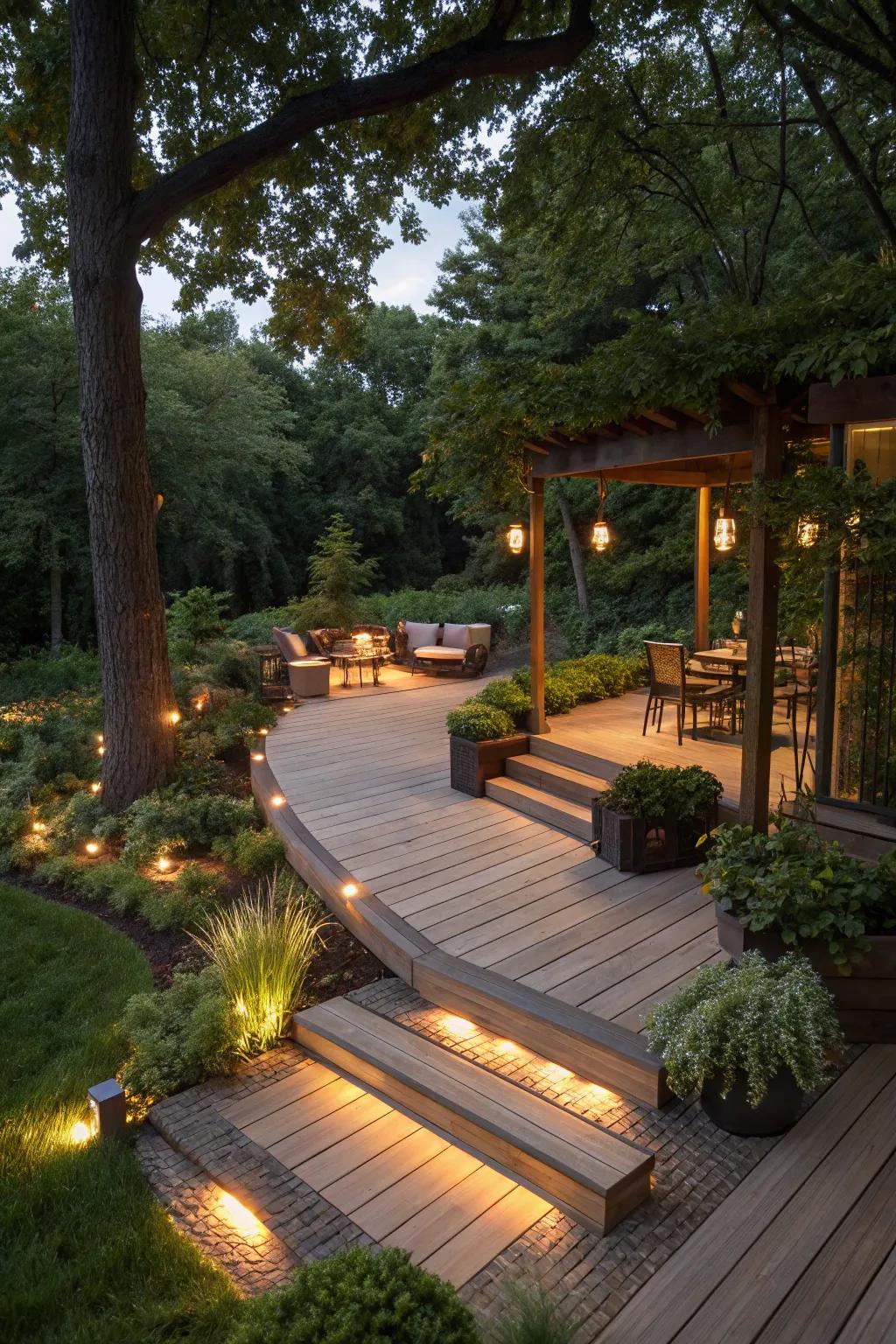 Illuminate your deck with captivating lights.