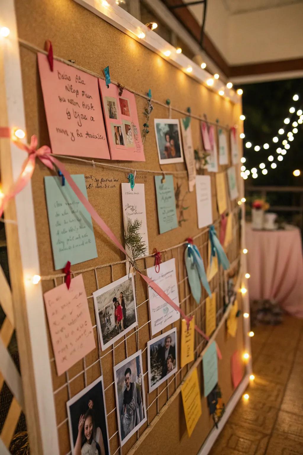 A collaborative remembrance board filled with love.