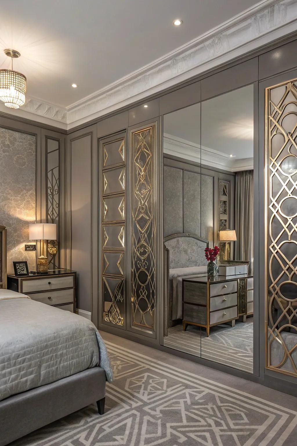Art Deco elements inject glamour.