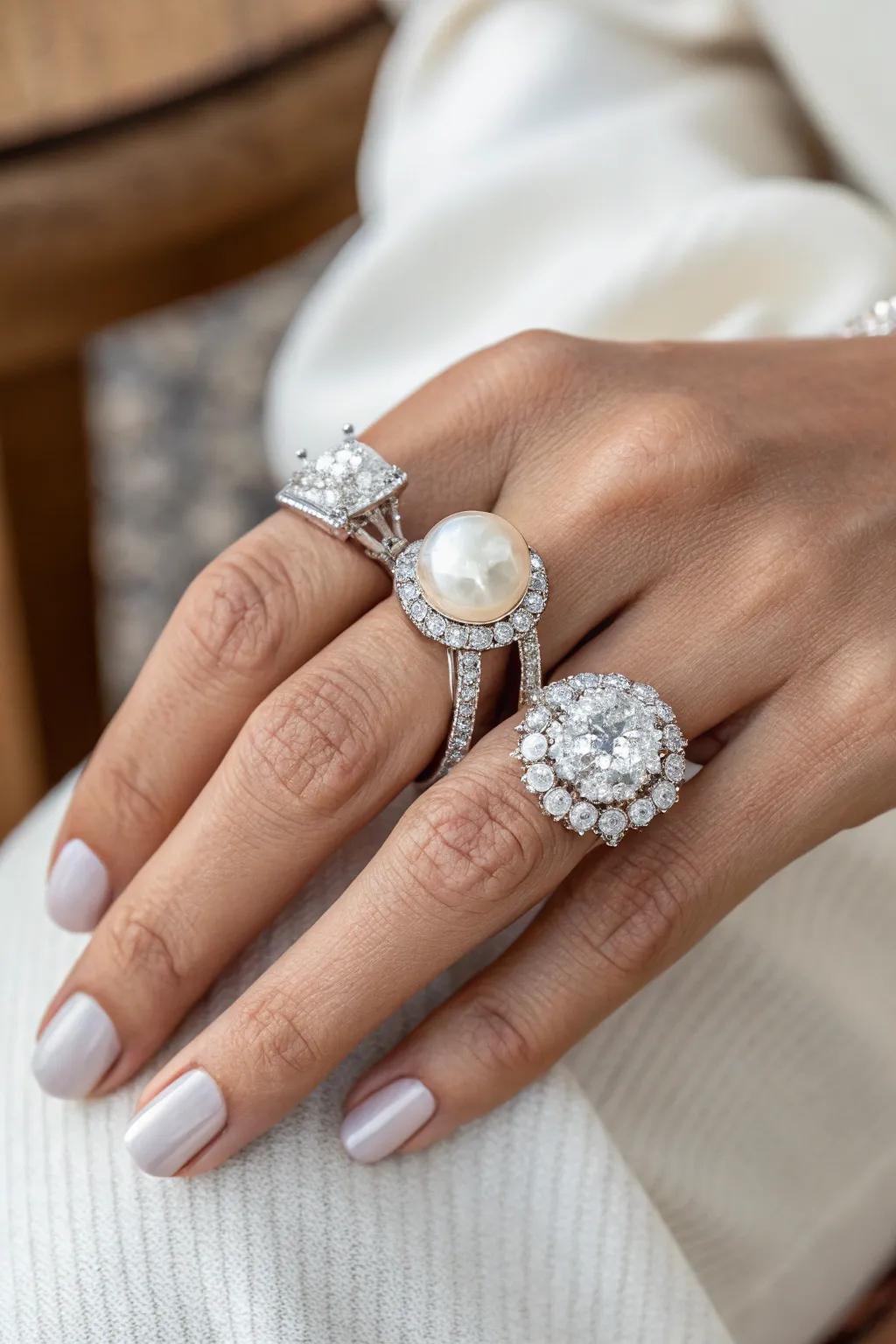 Refined Finger Adornments for Dressy Occasions