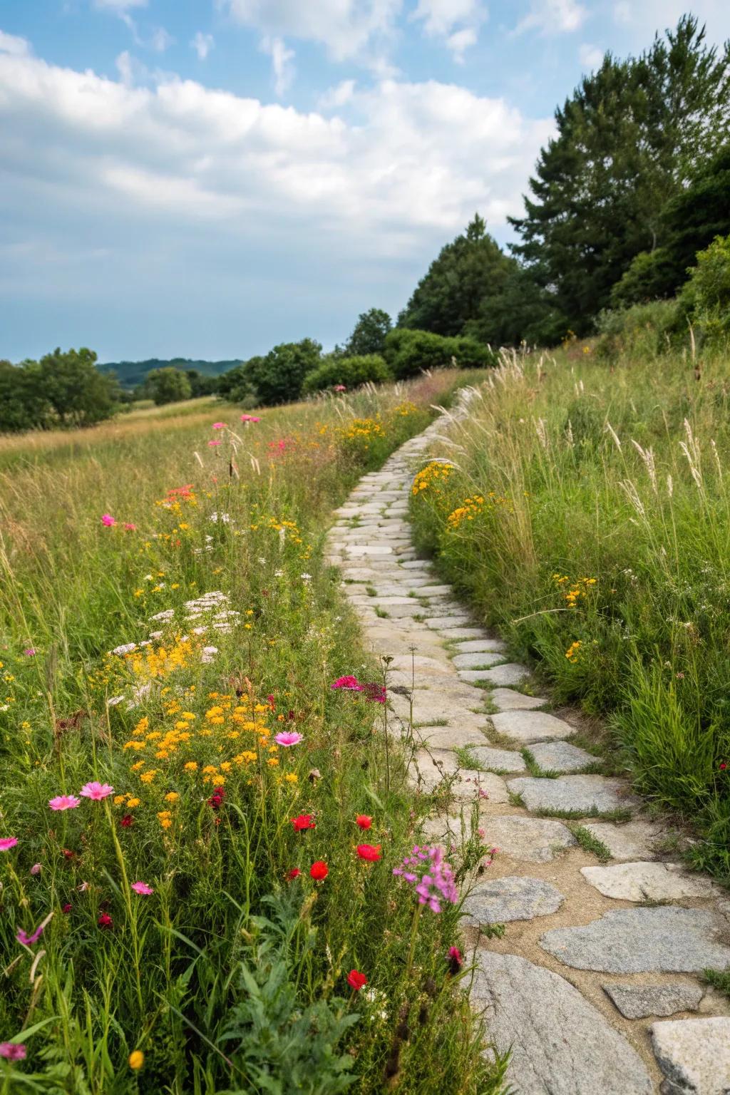 Wildflowers bring color and wildlife to garden borders.