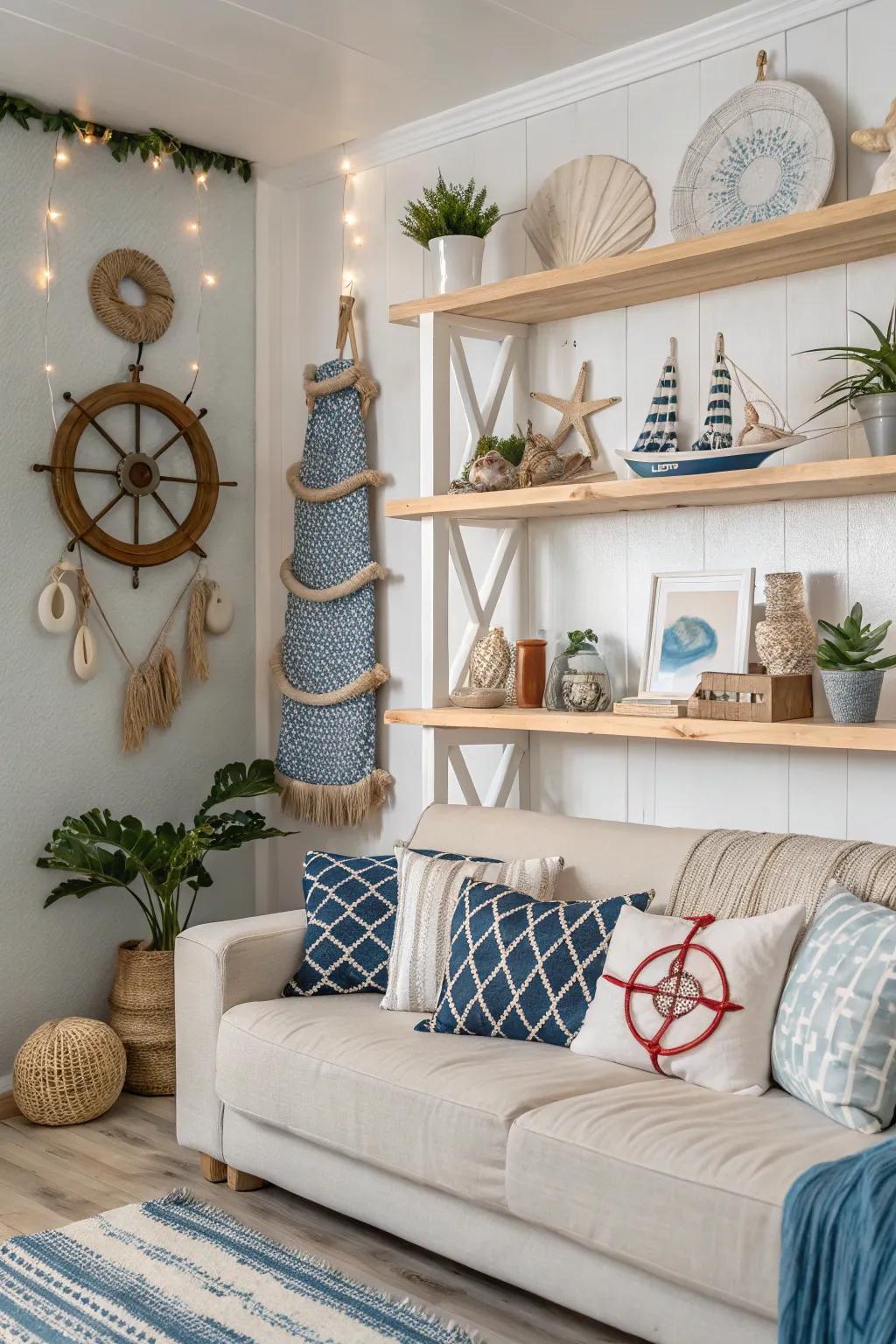 Themed decor adds charm.