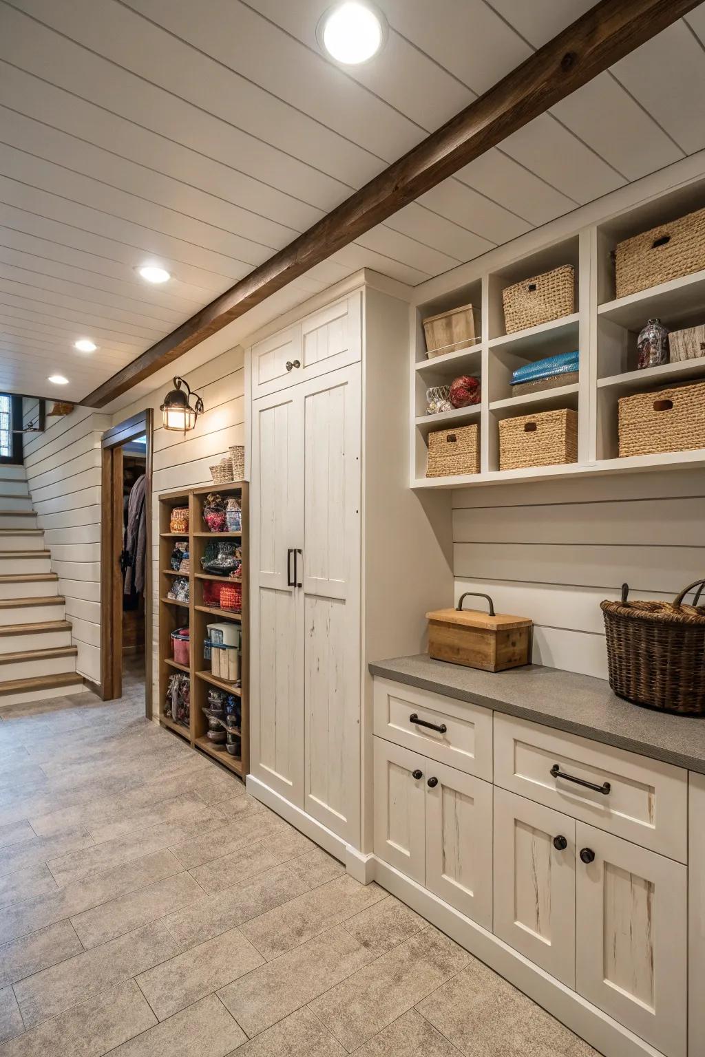 Storage with clean designs.