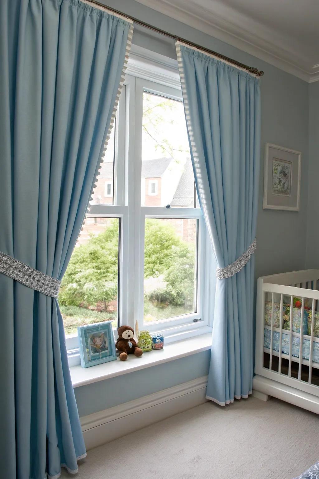Total darkness shades aid in the construction of a serene sleep setting.