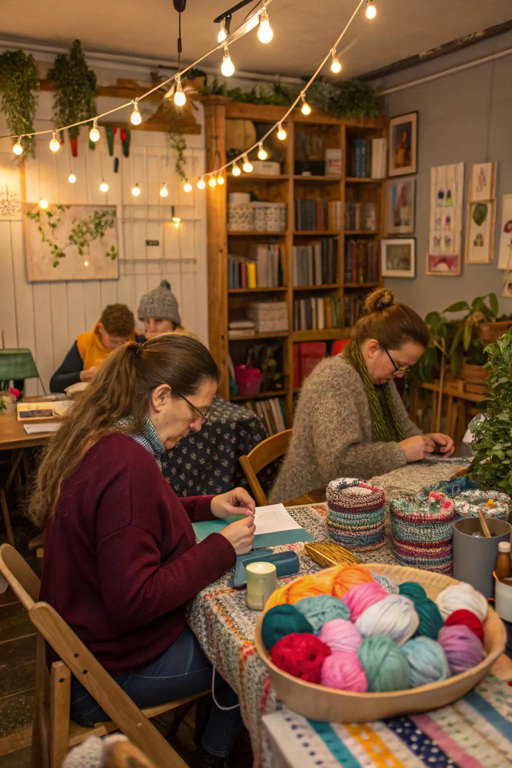 A crafting nook to inspire ingenuity and amusement.