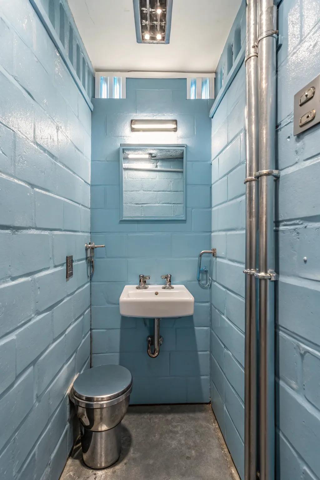 Icy blue provides a cool and sleek atmosphere.