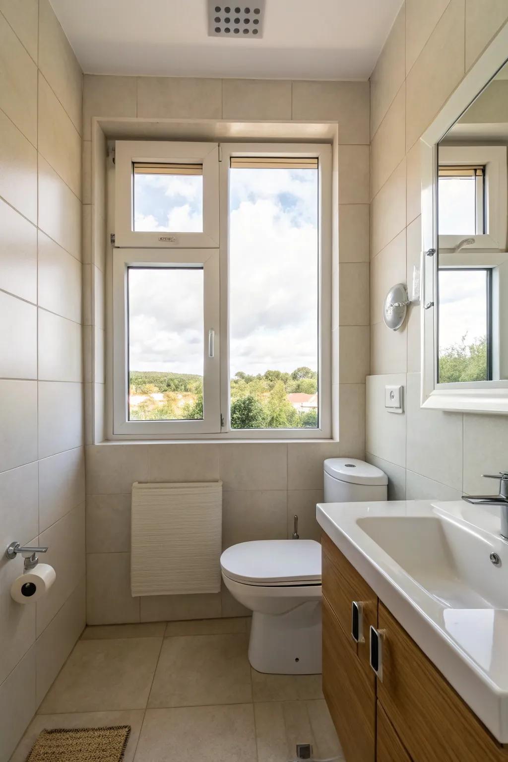 Horizontal windows maximize light and space.
