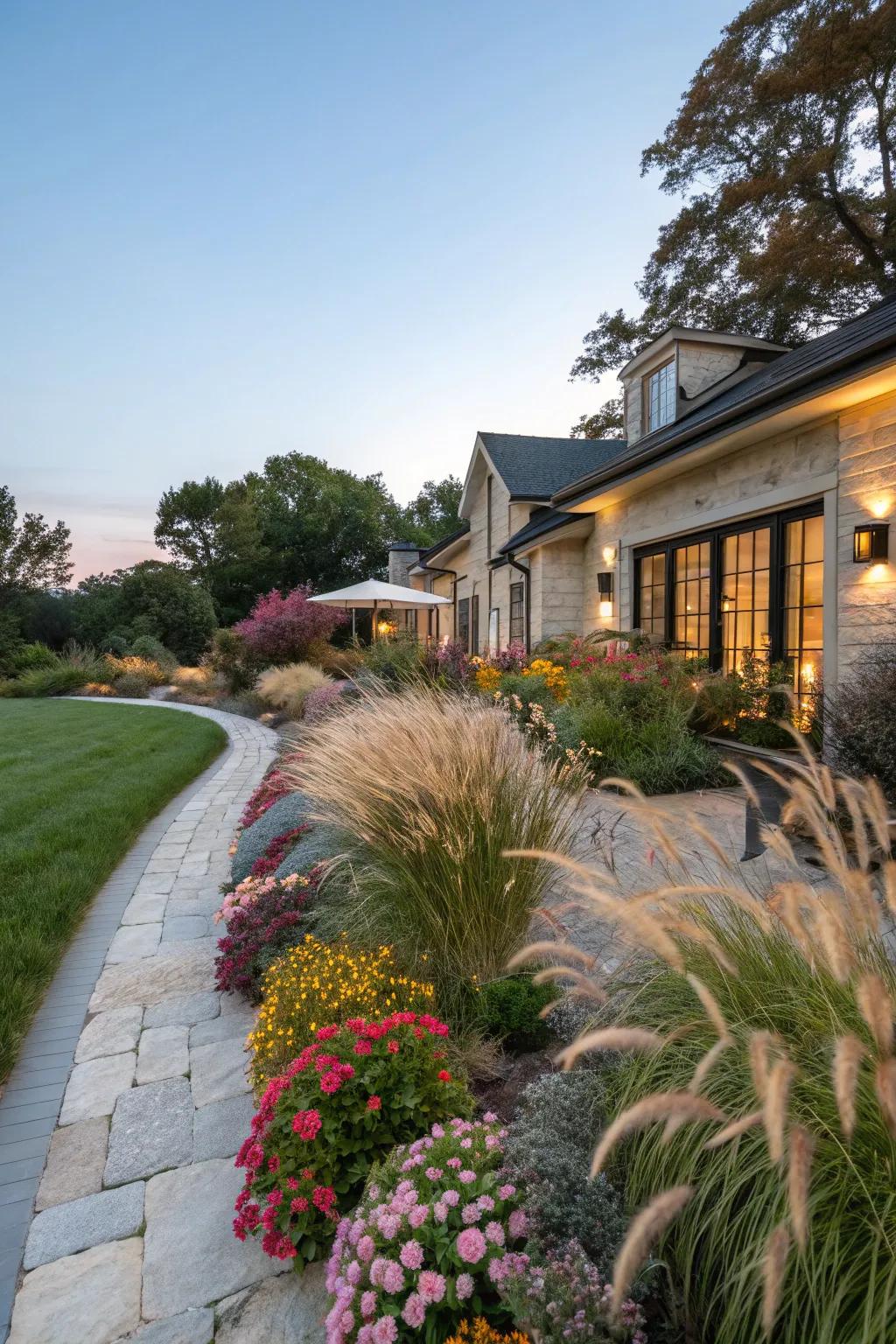 Incorporate sophistication and motion with ornamental grasses.