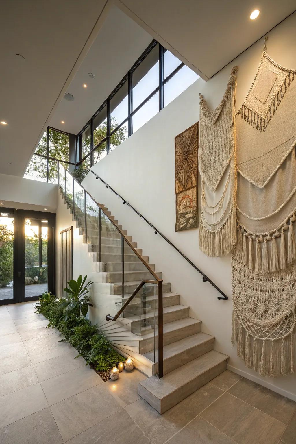 Fabric hangings contribute texture and warmth to your design.