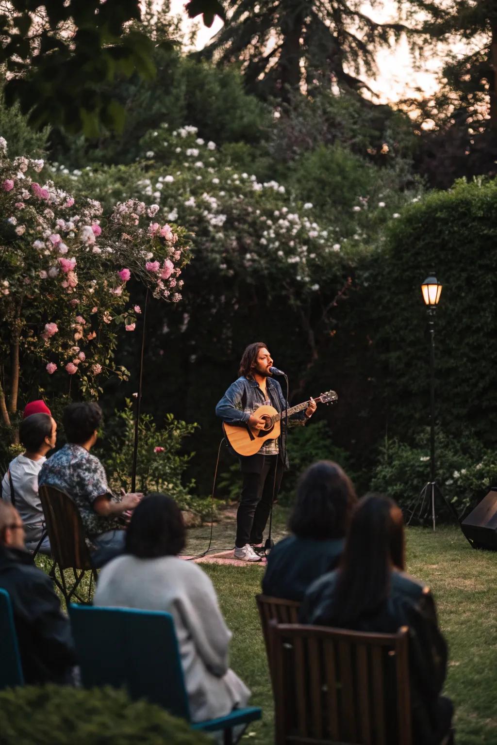 A music spot adds charm and fun.