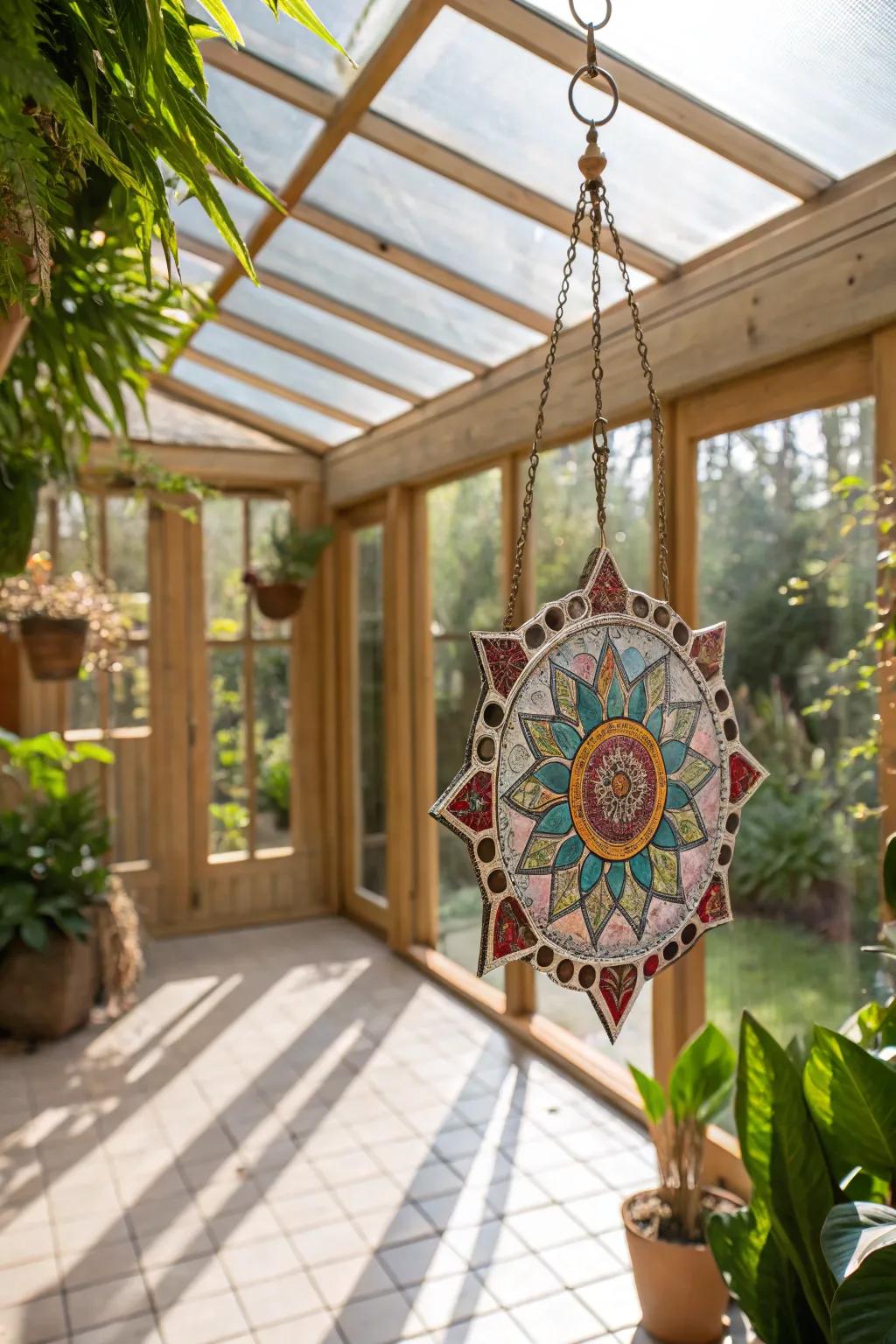 Sustainable beauty with upcycled light catchers.