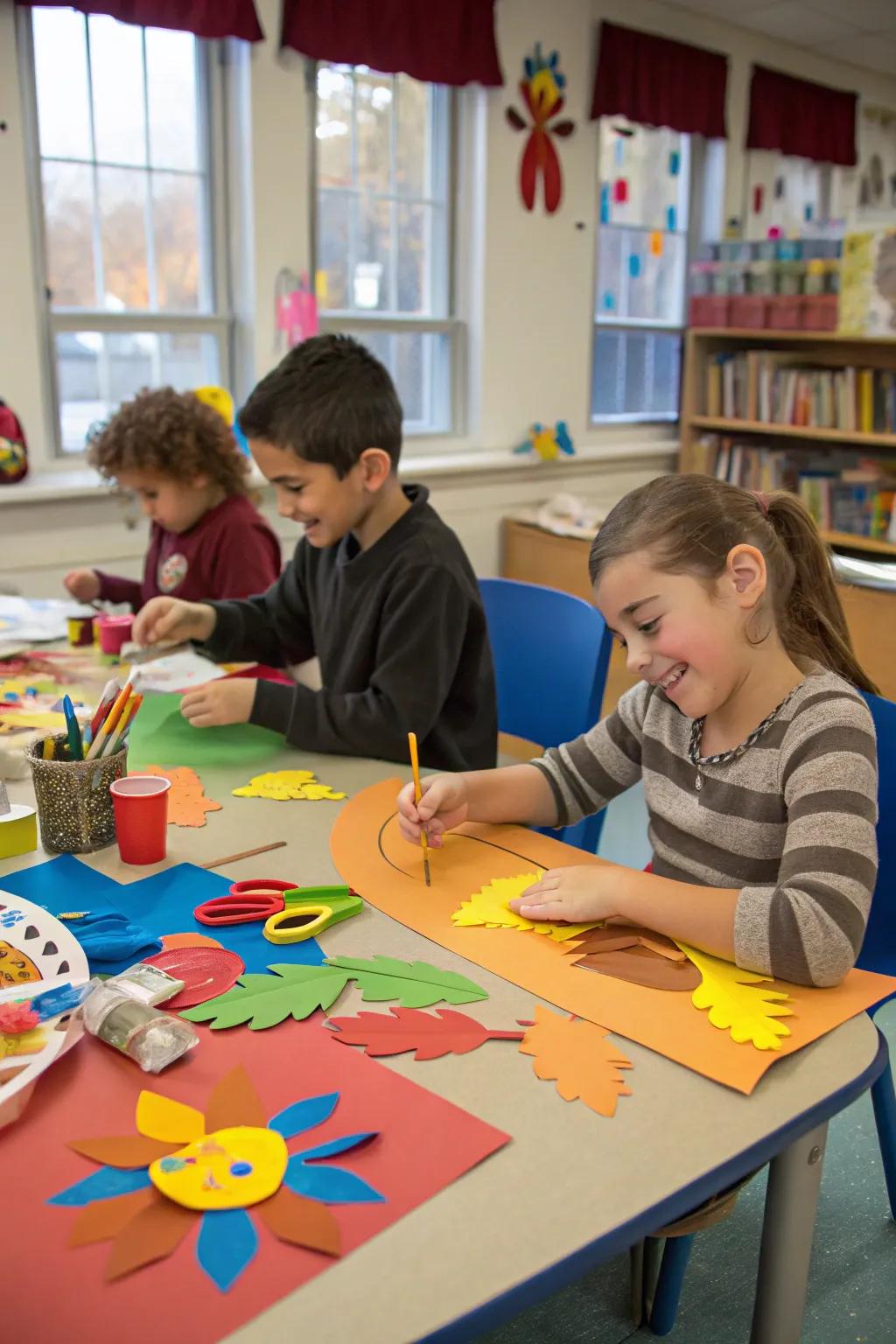 A craft corner keeps the little ones happily occupied.