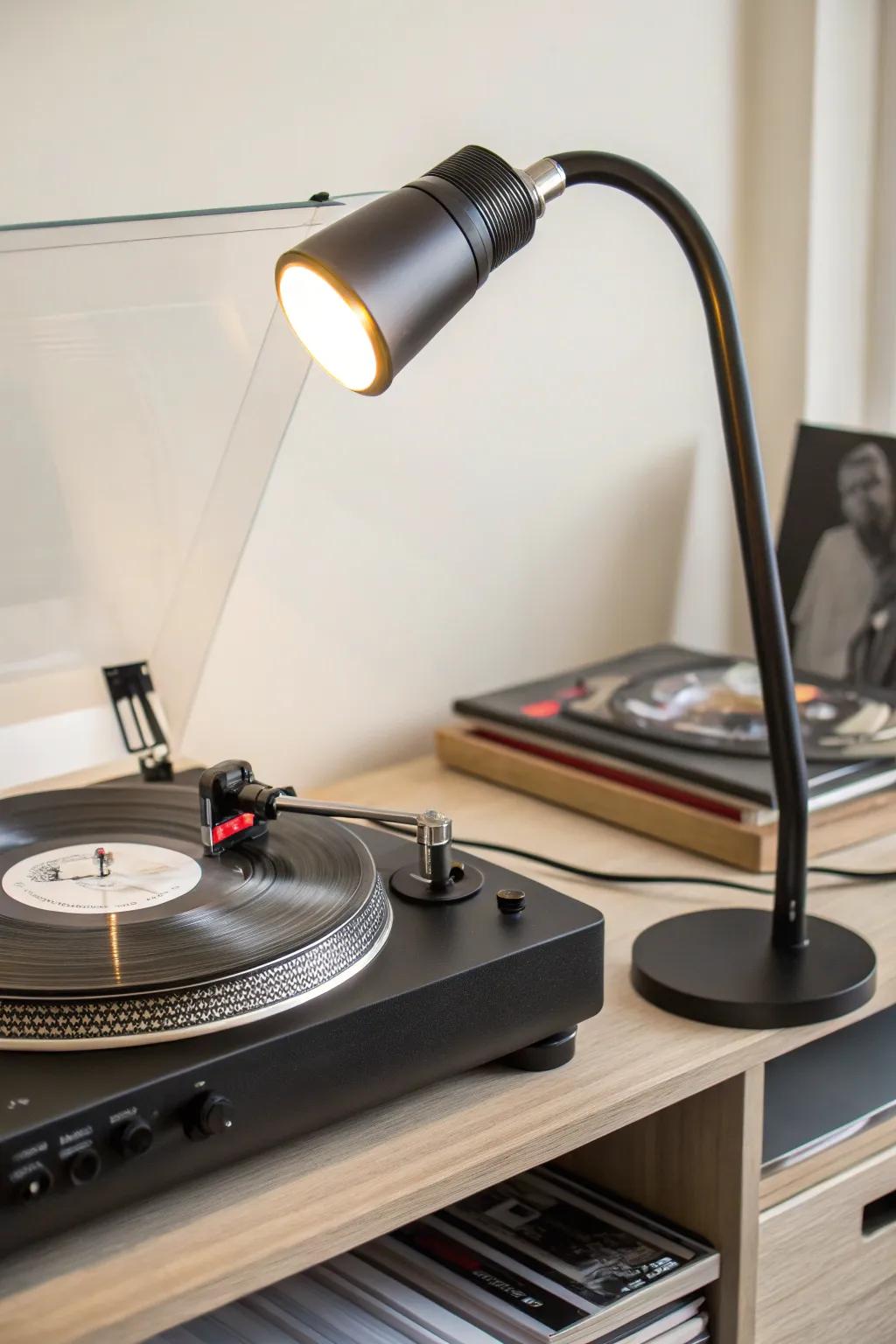 A rechargeable LED lamp offering versatile illumination.