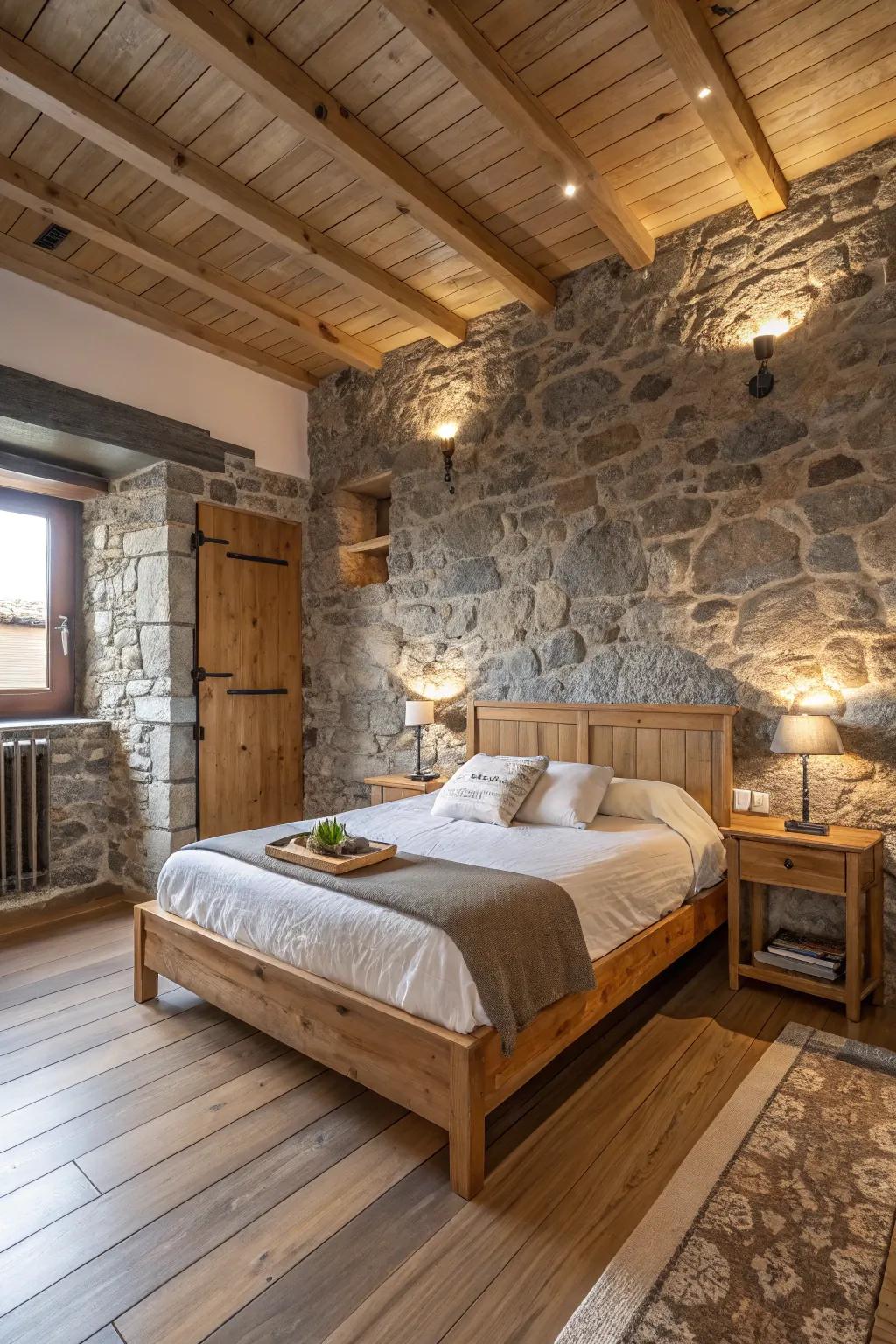 Natural materials enhance the countryside feel of your Tuscan space.