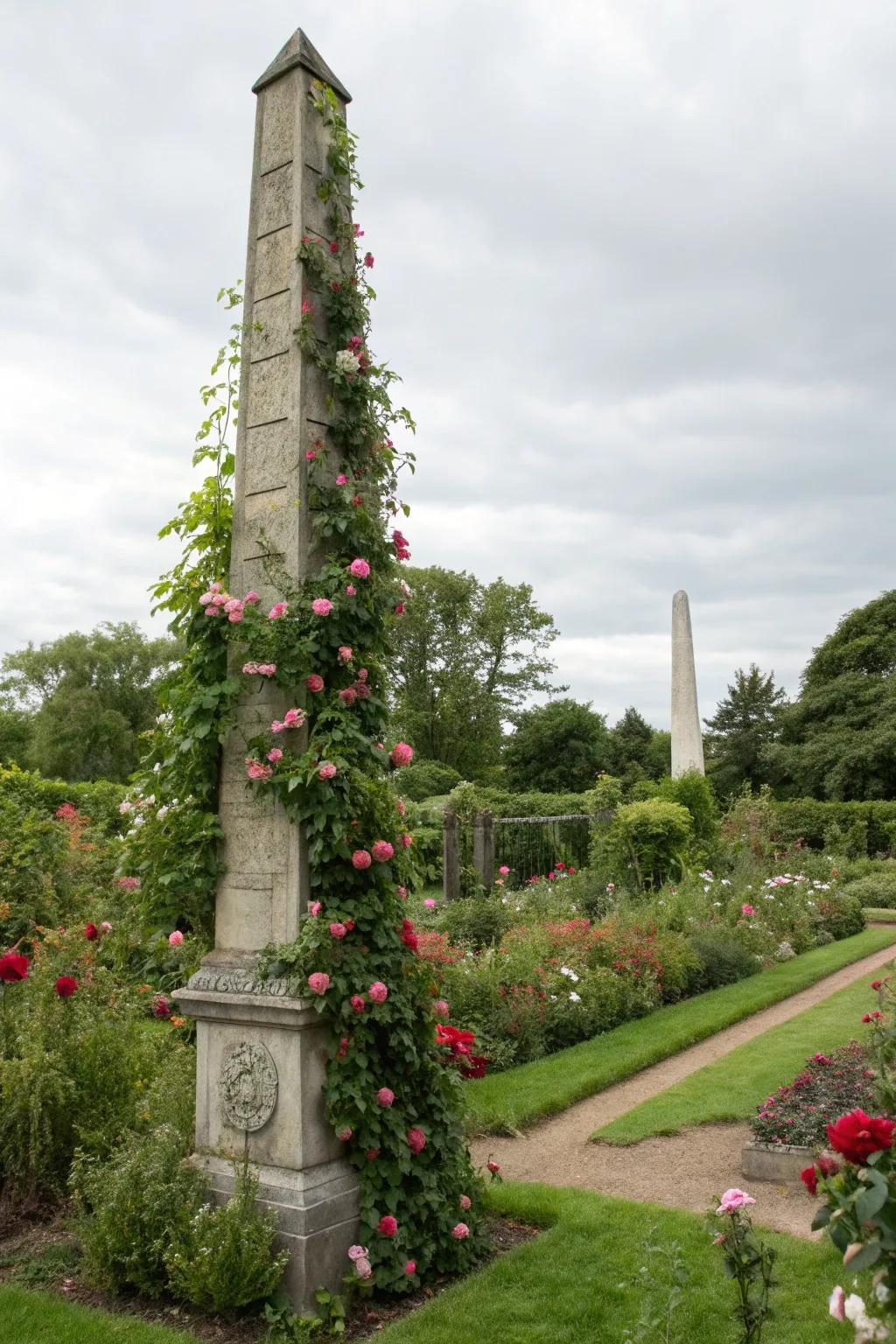 Tower trellises add upright sophistication to your garden.