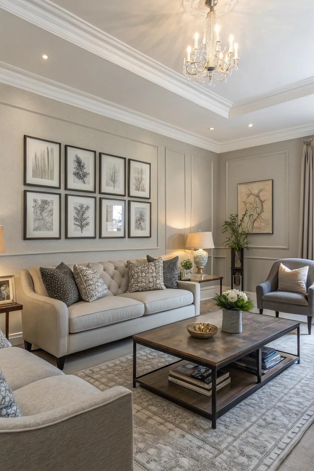 Greige offers a refined spin on traditional neutrals.