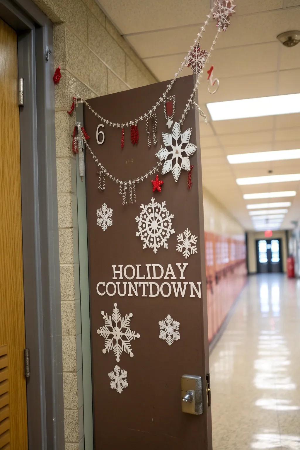 A holiday tally imparts daily exhilaration to this doorway