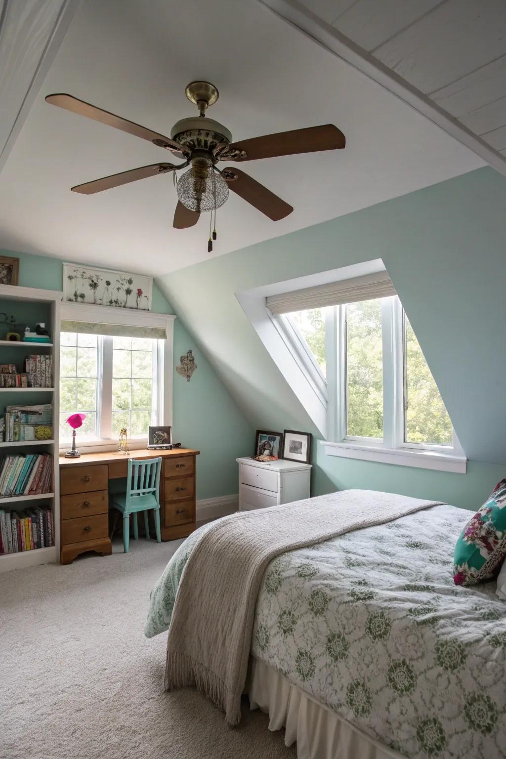 Proper circulation ensures a comfortable attic environment.