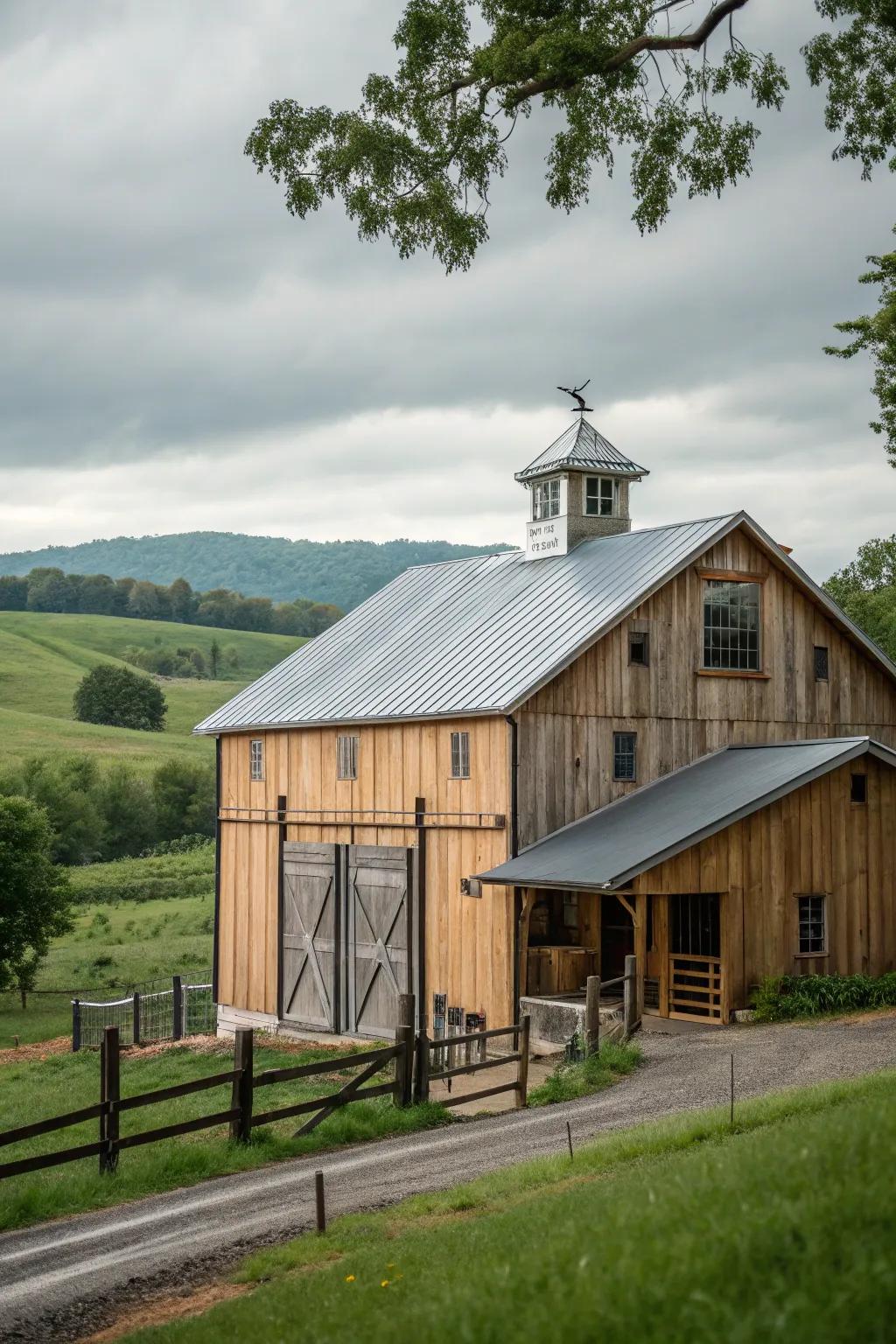Amalgamated barns blend the old and new in innovative ways.