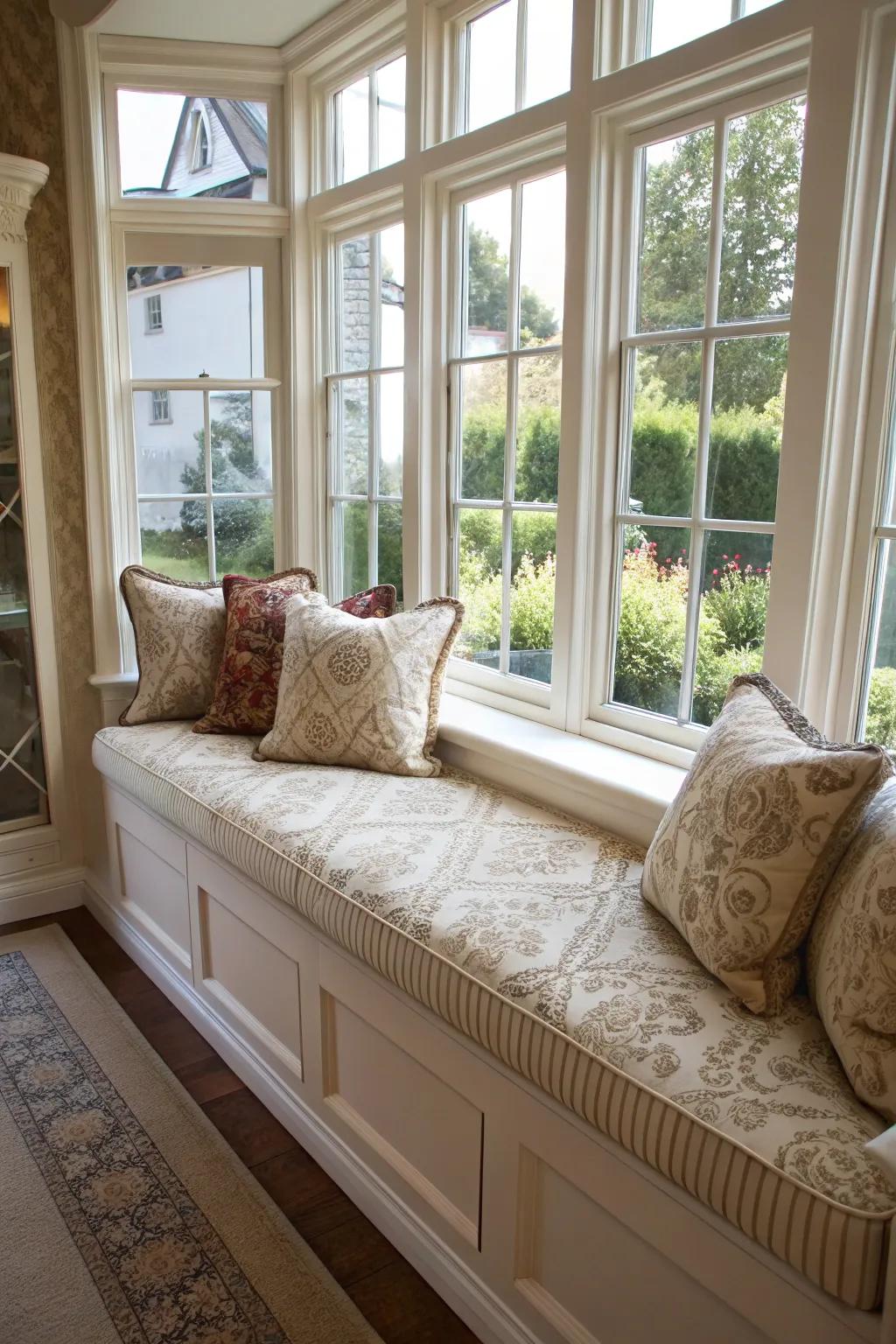 Make a statement with a custom built window seat.
