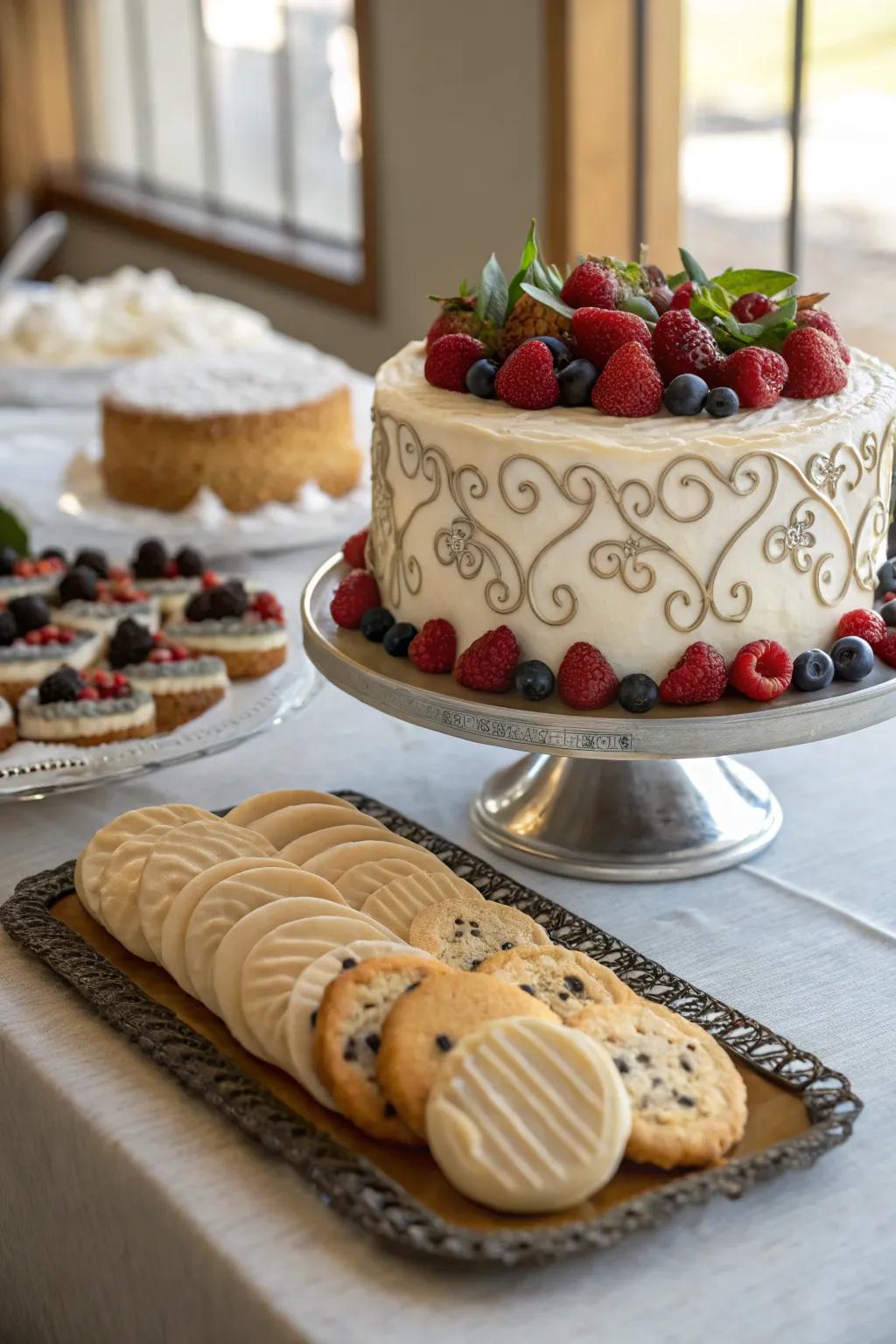 Sweets as centerpieces add a sweet and delightful touch.