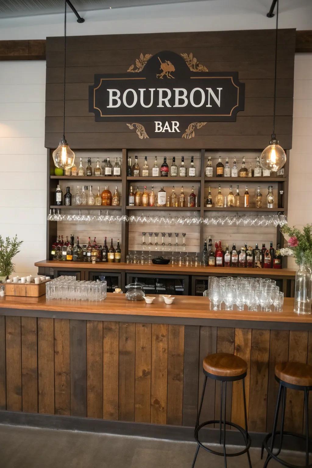 A personalized nectar bar showcases your unique style.