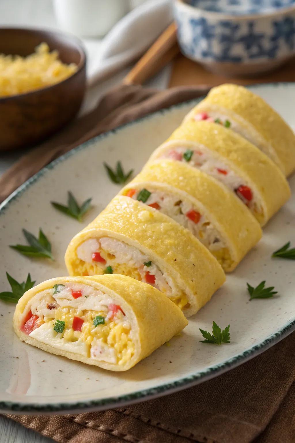 Grab a grain omelet roll for breakfast on the go.