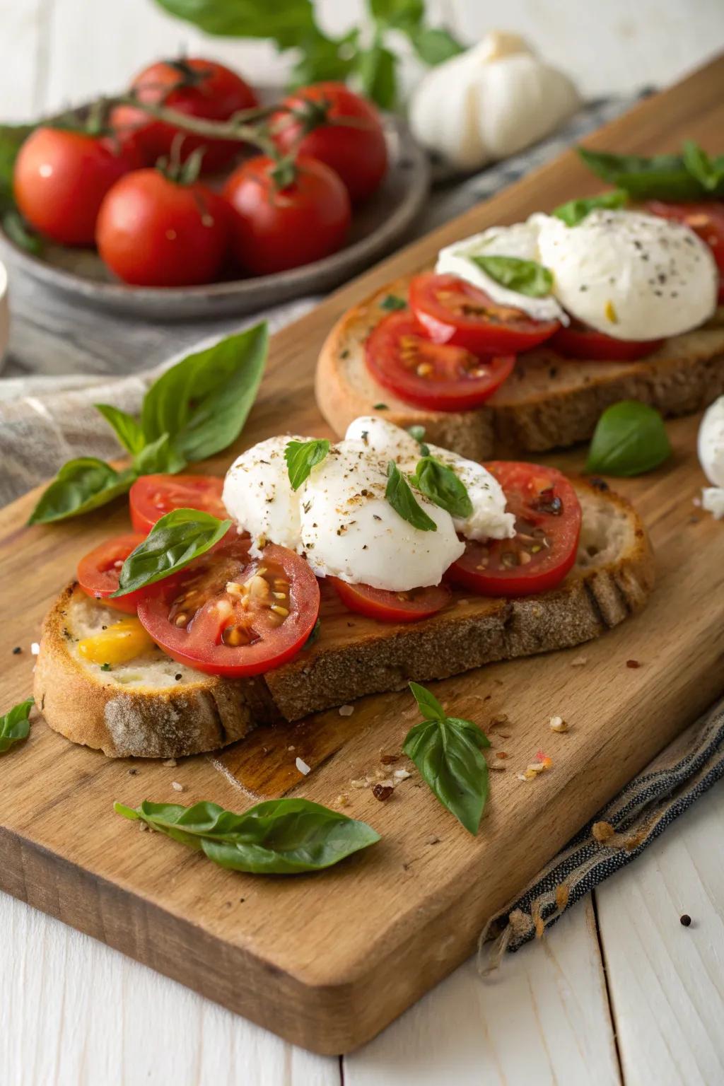 Breakfast bruschetta that infuses brunch with Italian flavors.