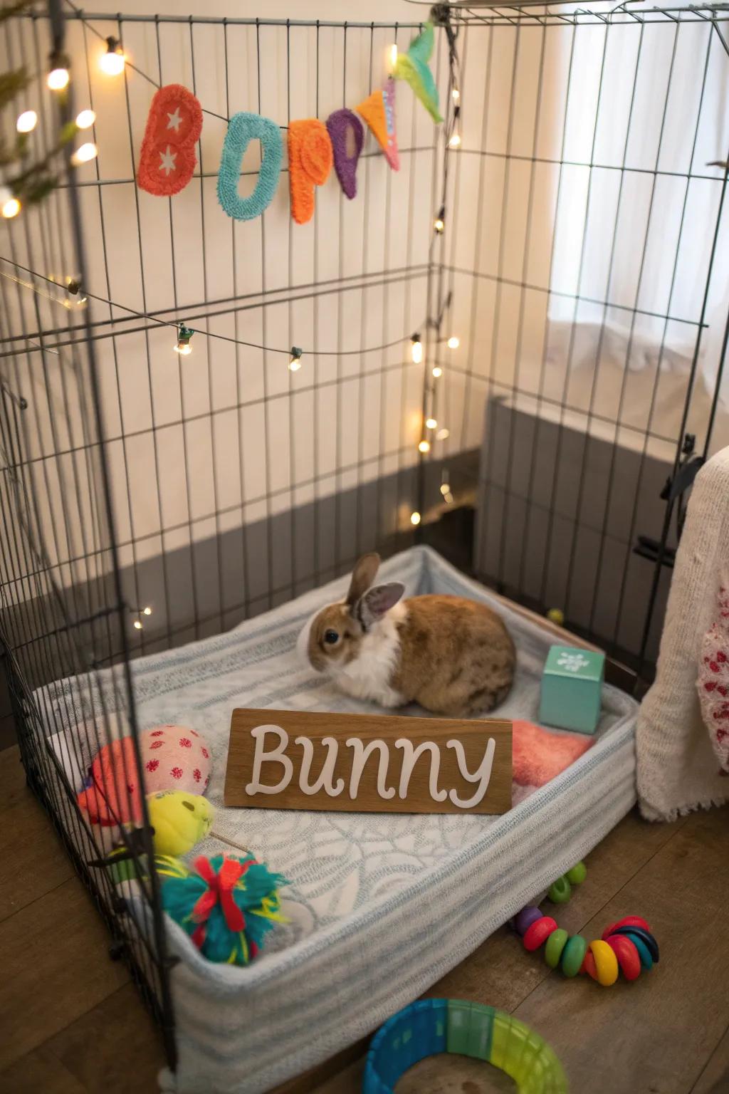 Personalized spaces create a unique home for your bunny.