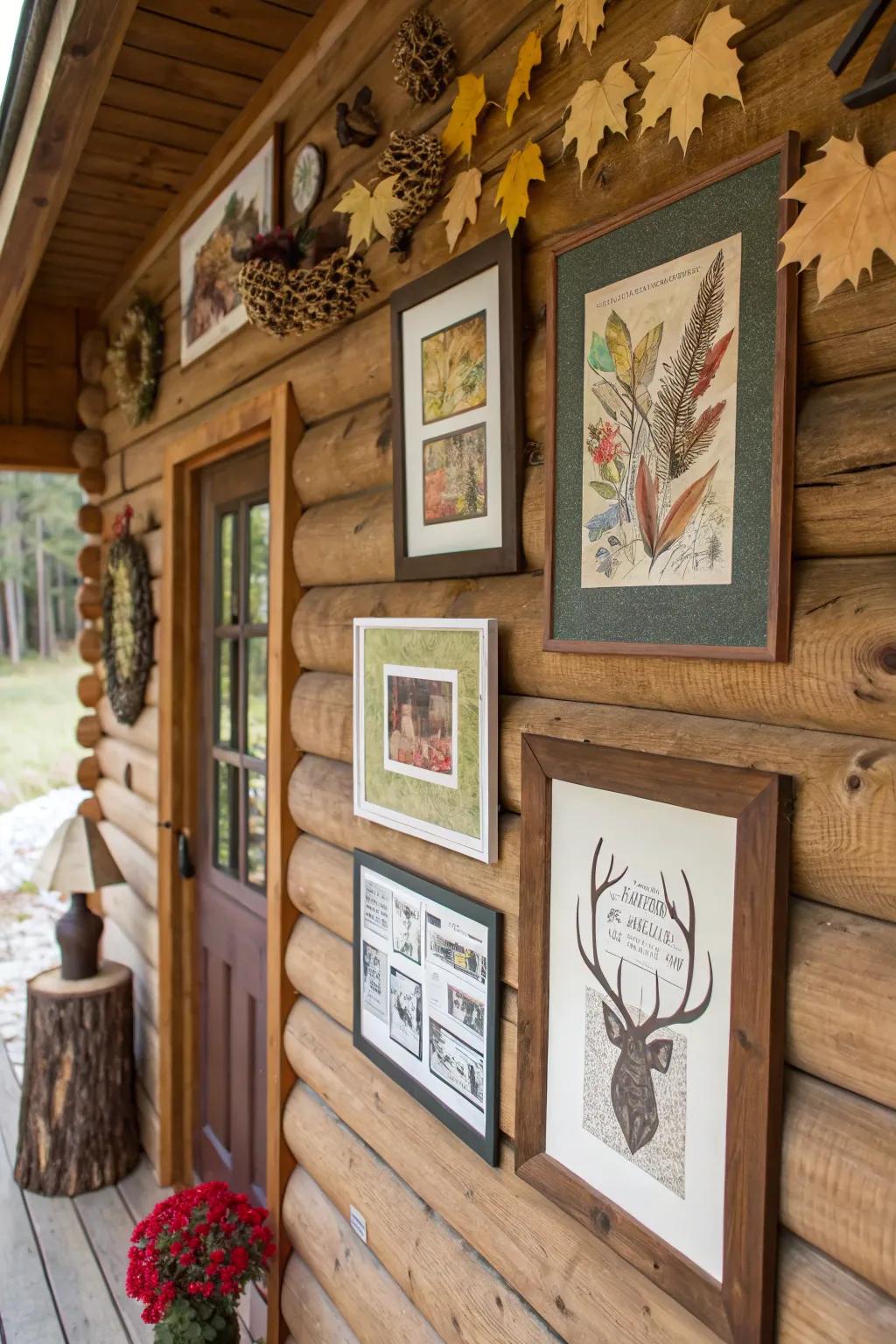 Wall art that fills the cabin with color and personality.