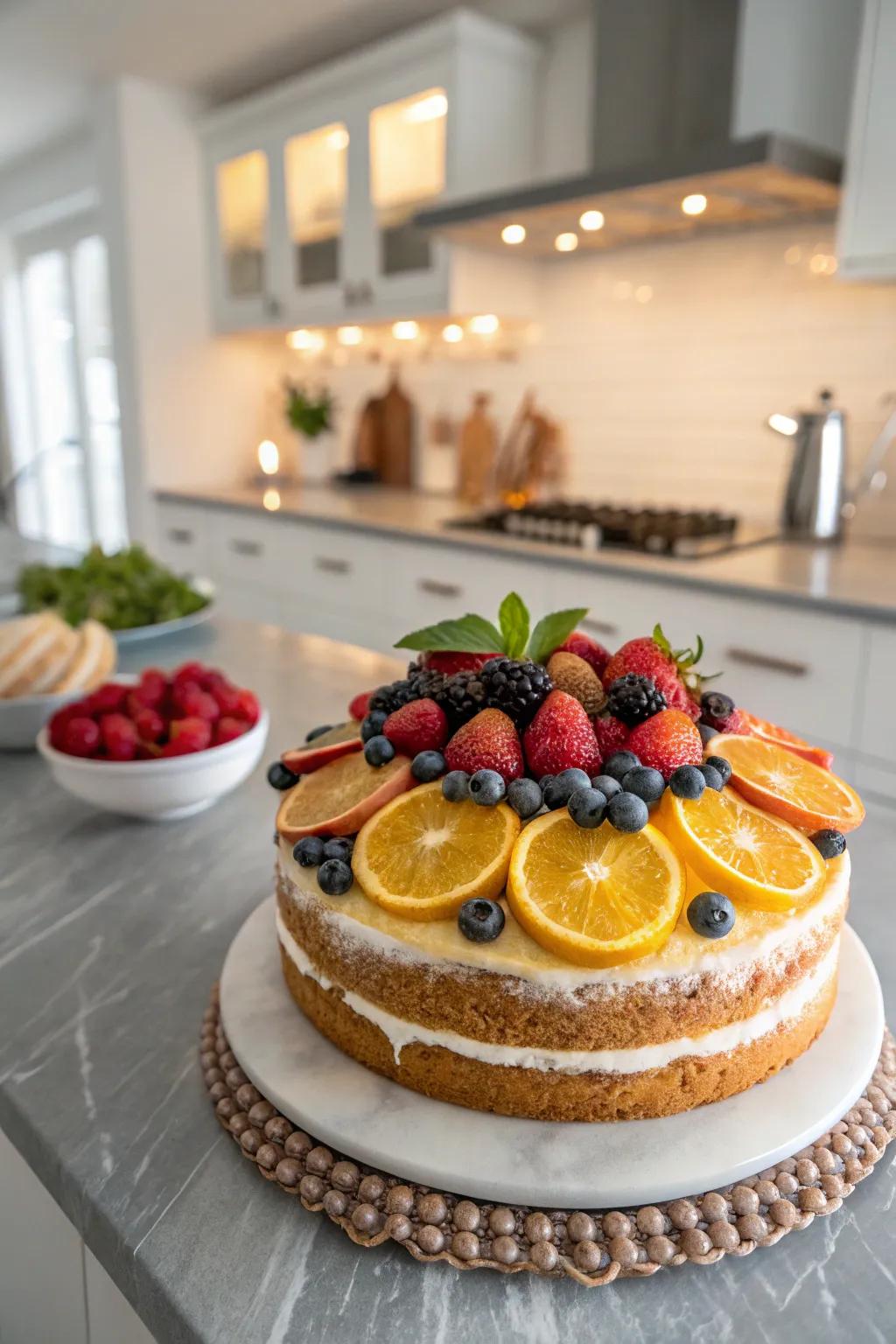 A berry citrus fusion cake that’s both vibrant and refreshing.