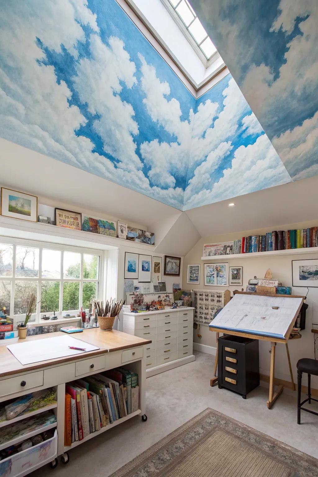 Overhead murals offer a canvas for creativity and motivation in every area.