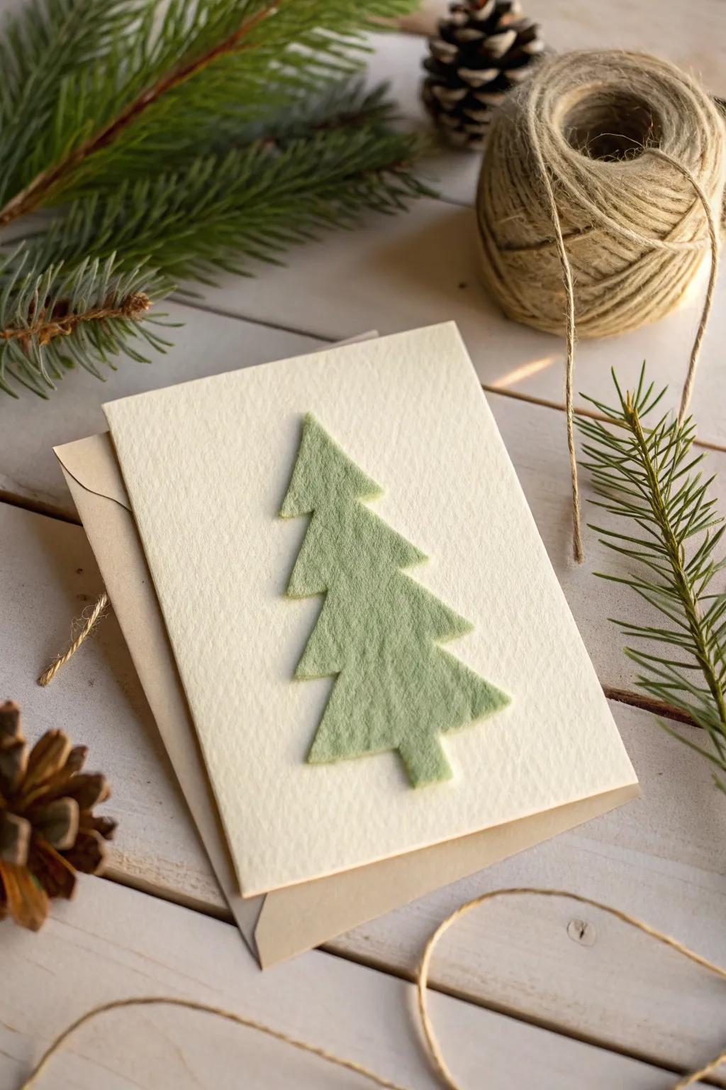 Enhance your holiday wishes using cozy felt additions for a touch of simple, natural beauty.