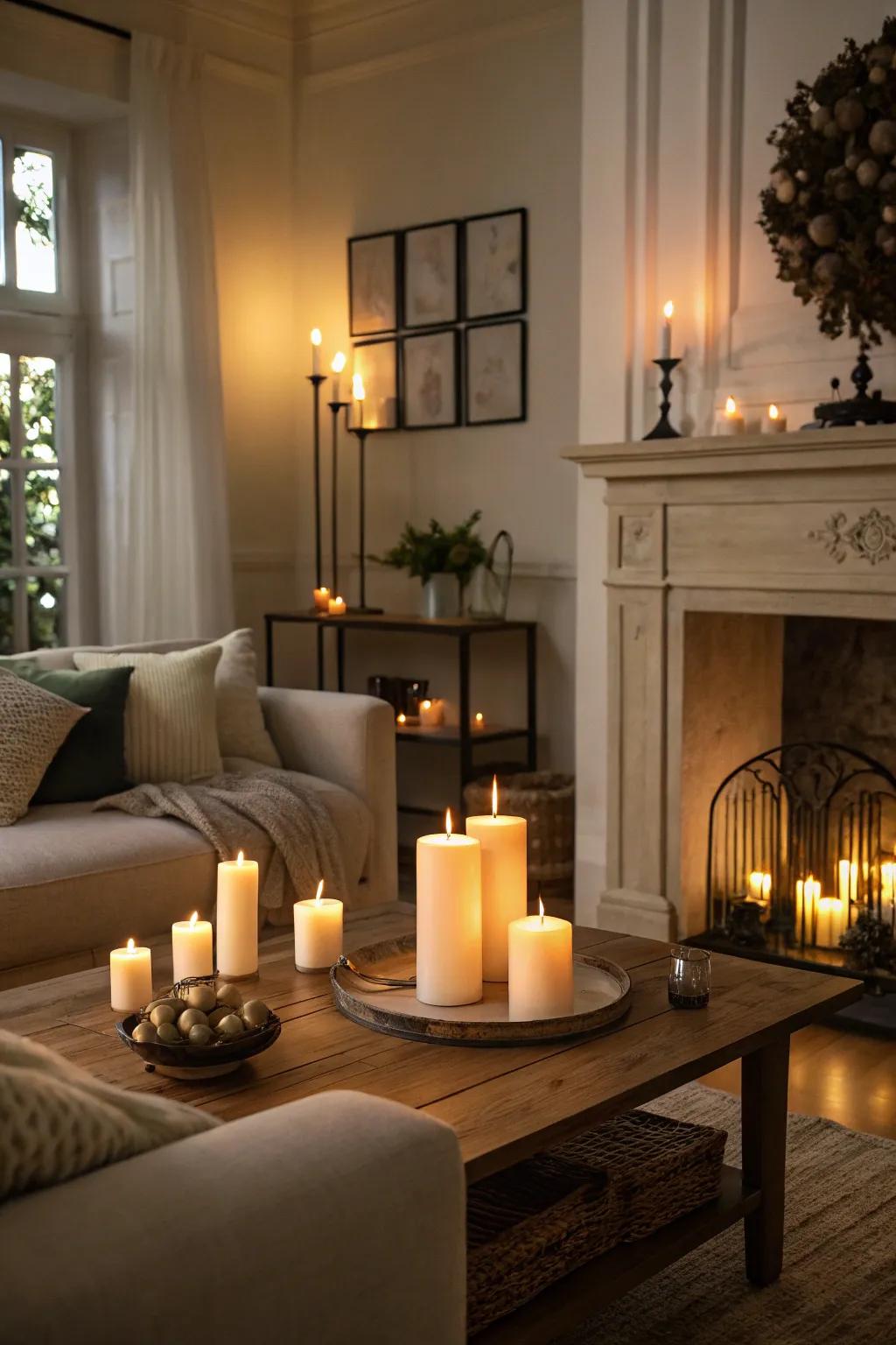 Illumination-lit ambiance ideal for holiday evenings.