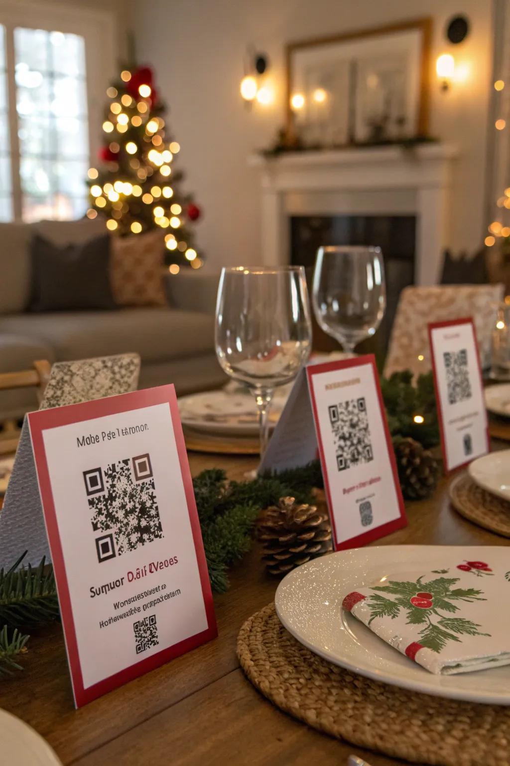 A Christmas music playlist card holds onto the holiday mindset alive.
