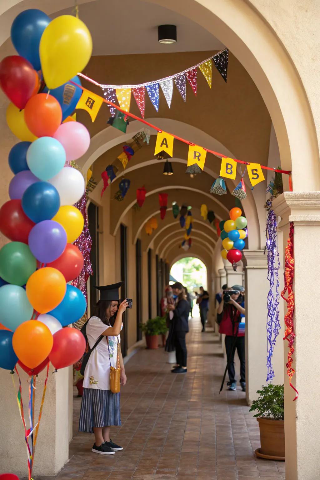 A joyous portal setting the tone for a memorable celebration.